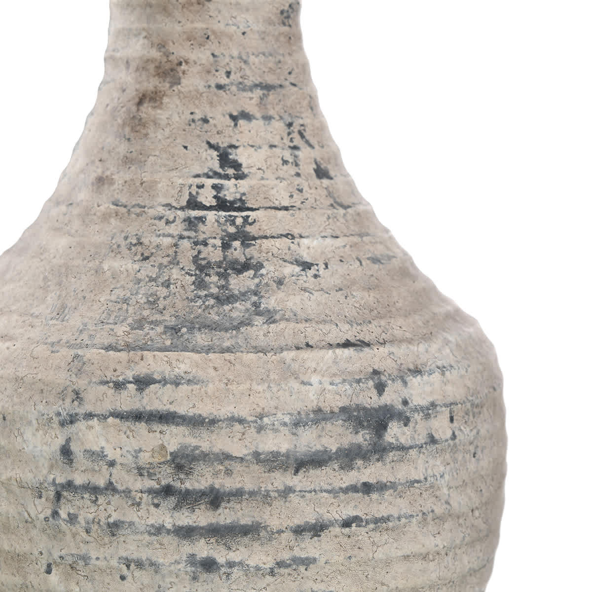 Found & Fable Distressed Gray Concrete Medium Table Lamp Base, 21"