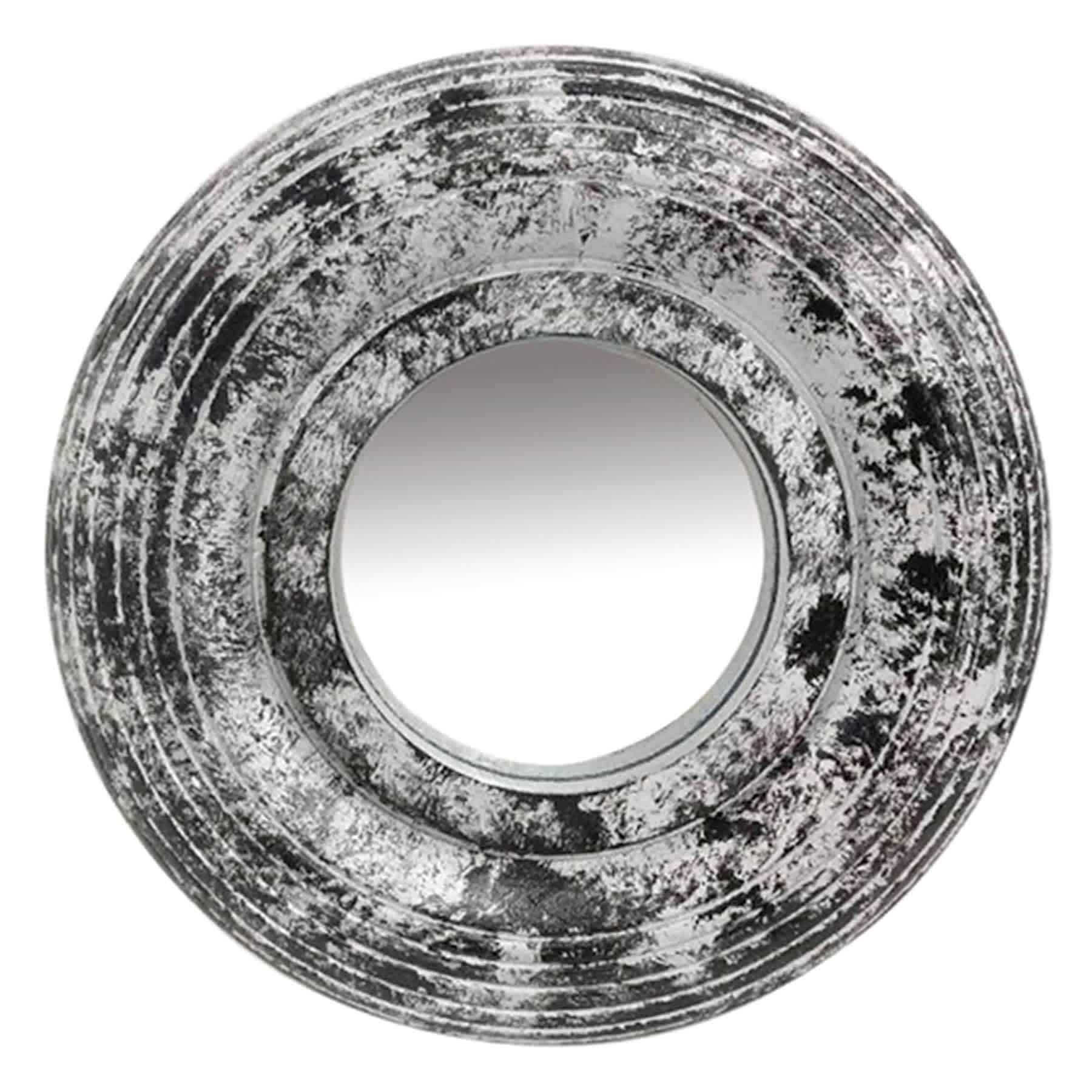 2-Piece Black & White Wall Mirror Set, 8"