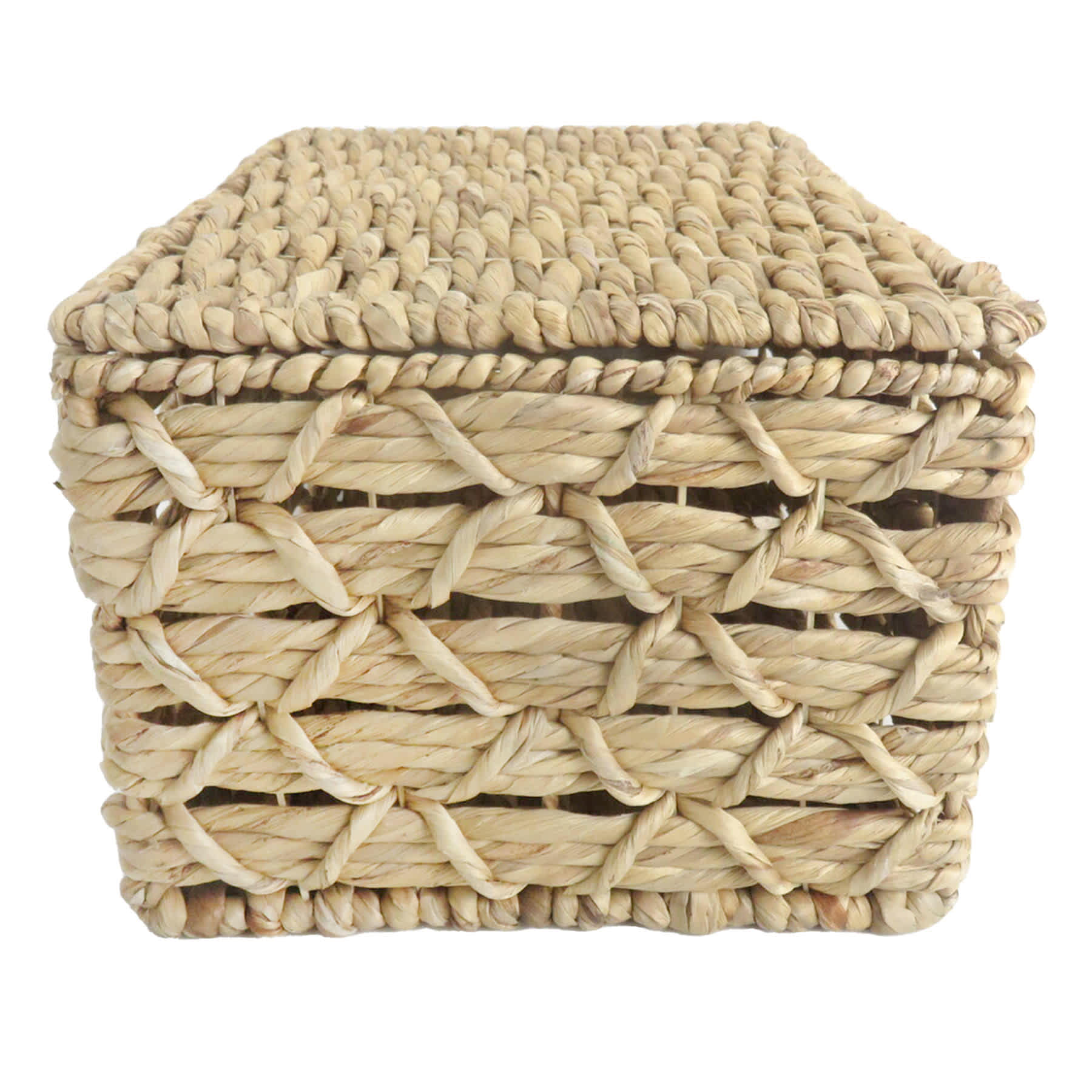 Found & Fable Kai Triple X Twist Lidded Storage Basket, Large