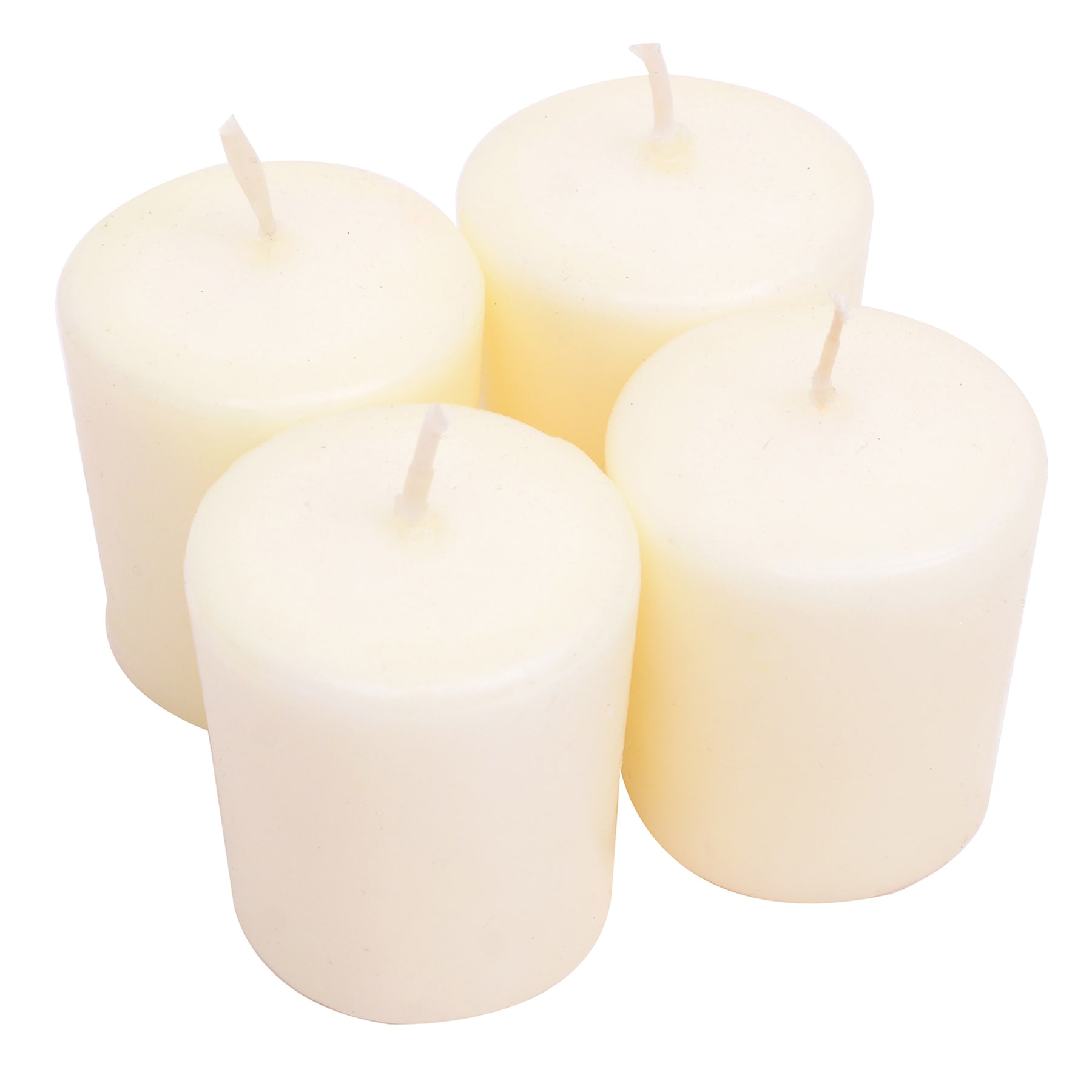 4-Pack Unscented Overdip Votive Candles, Ivory