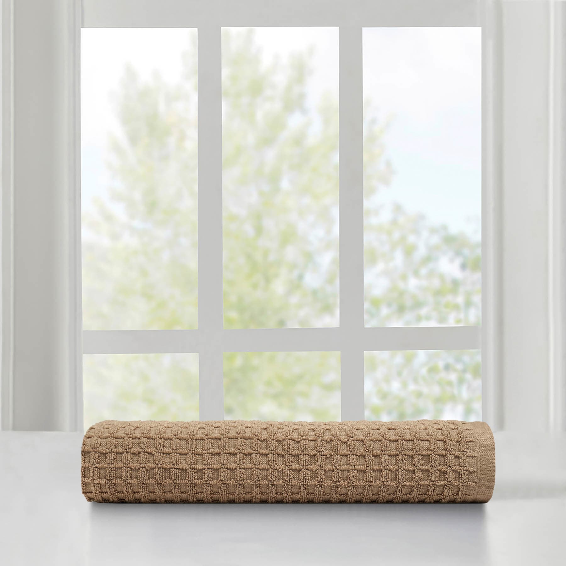 Crosby St. Portobello Terry Waffle Cotton Bath Towel, 30x54