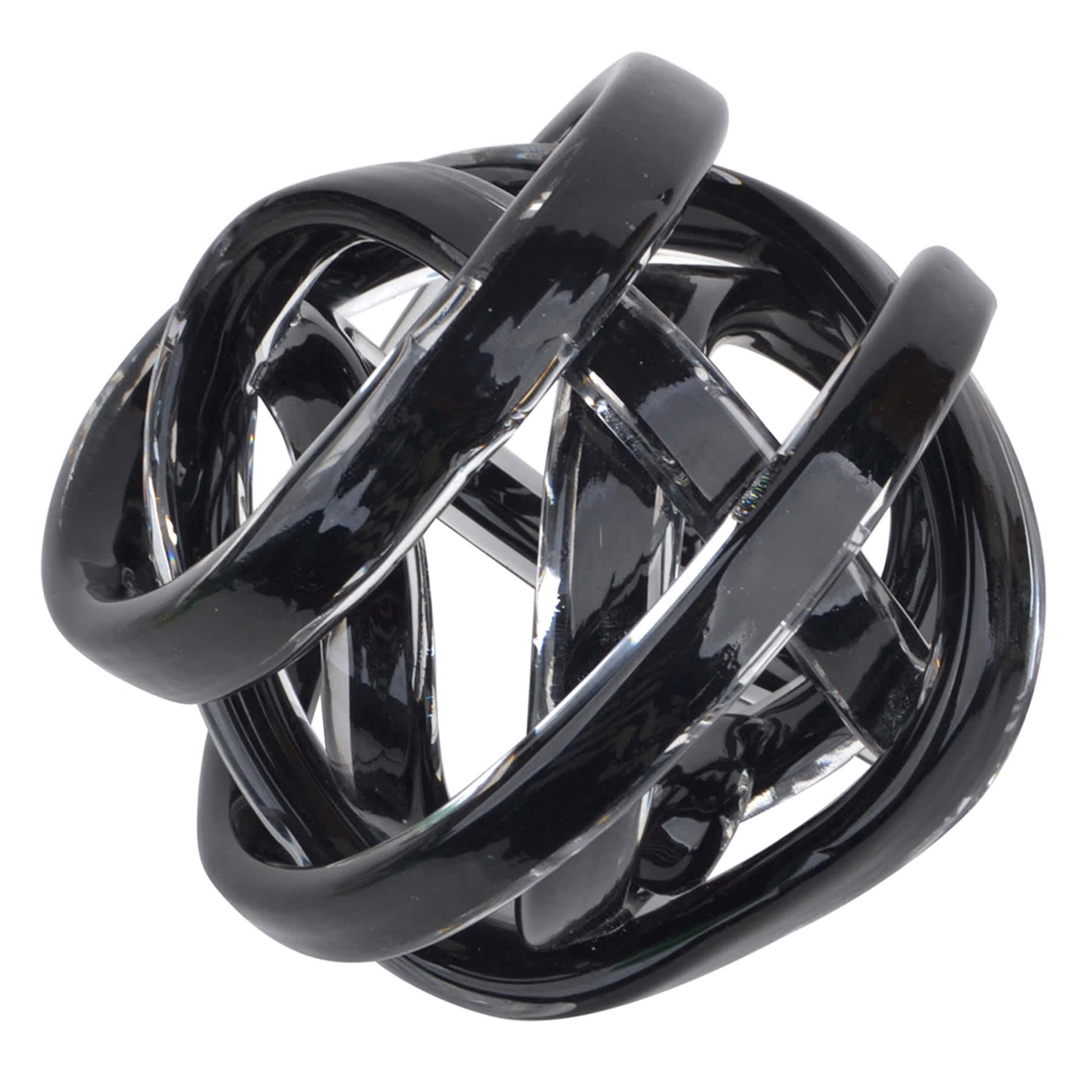 Black Glass Knot, 6.7"