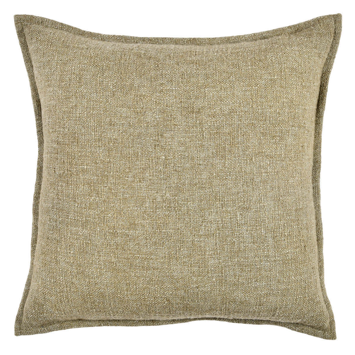 2-Pack Green Two-Toned Woven Throw Pillow with Flange, 18"