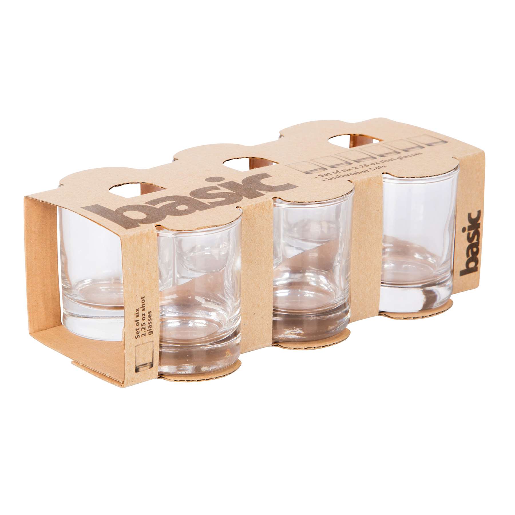 Set Of 6 Basic Shot Glass Clear 2.25Oz