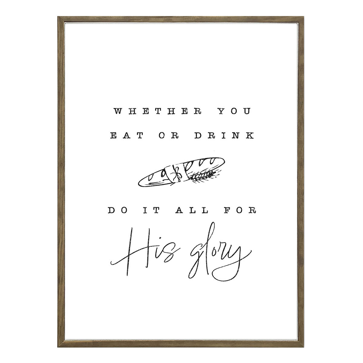 Framed His Glory Sentiment Wall Art, 12x16