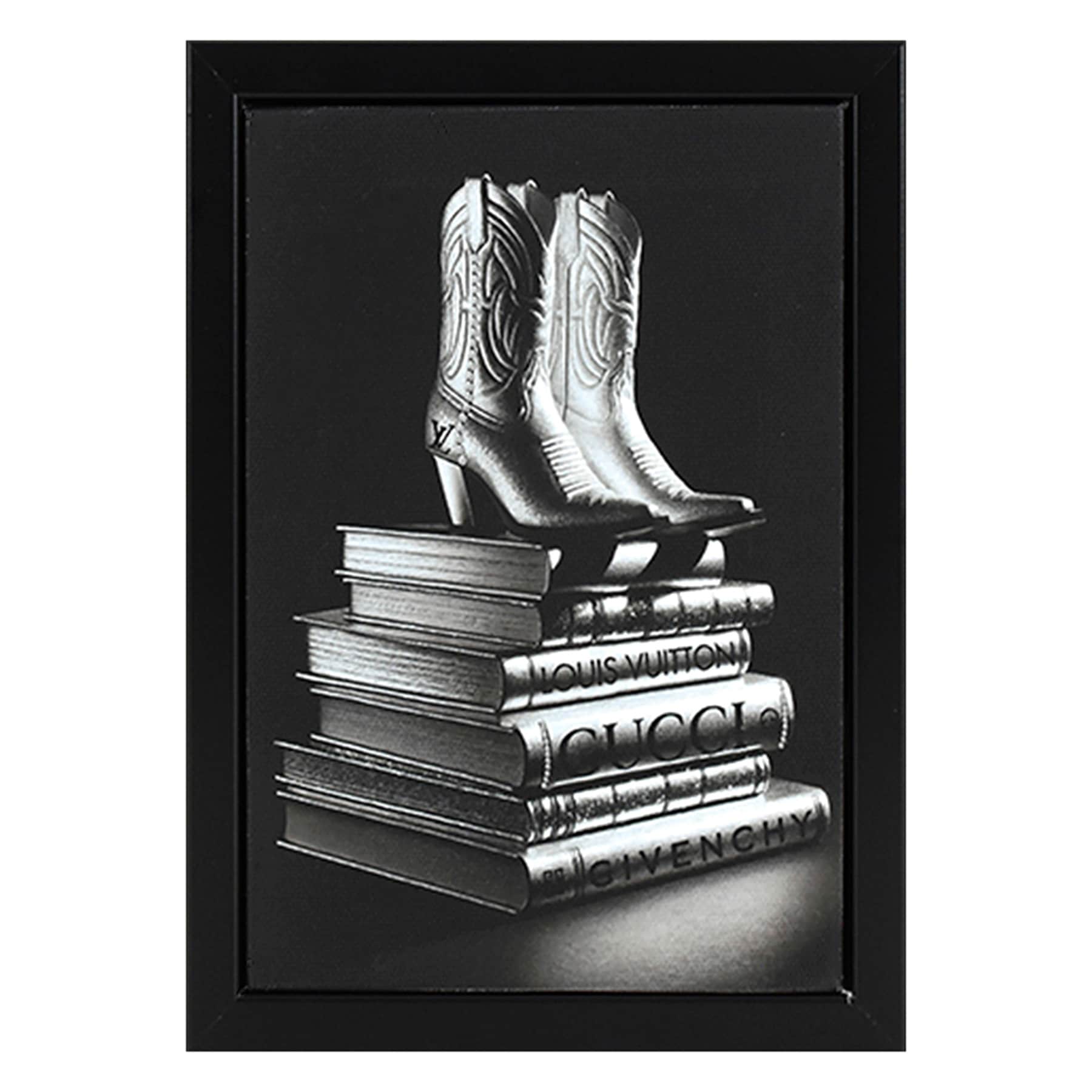 Glam Cowgirl Framed Canvas Wall Art, 6x8