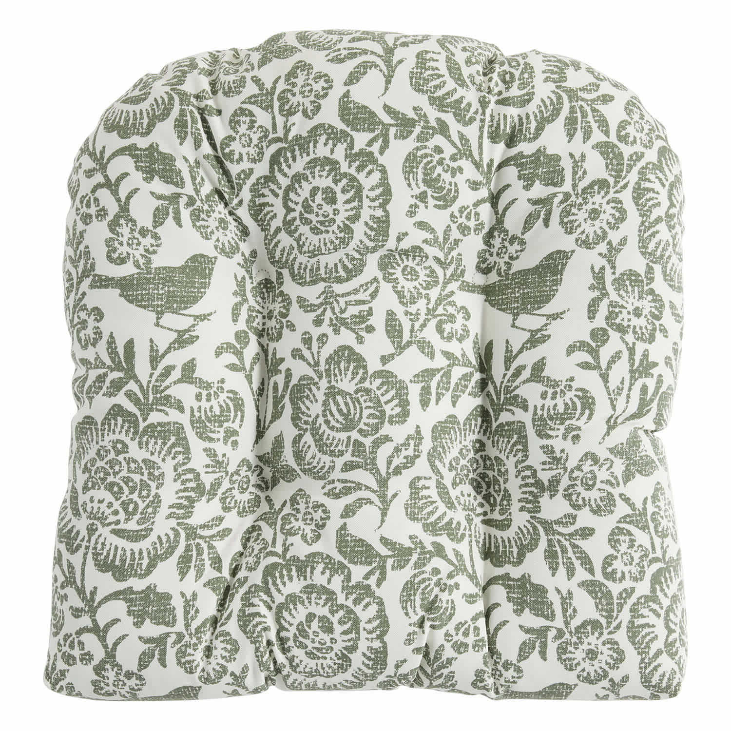 Honeybloom Endive Floral Outdoor Wicker Seat Cushion