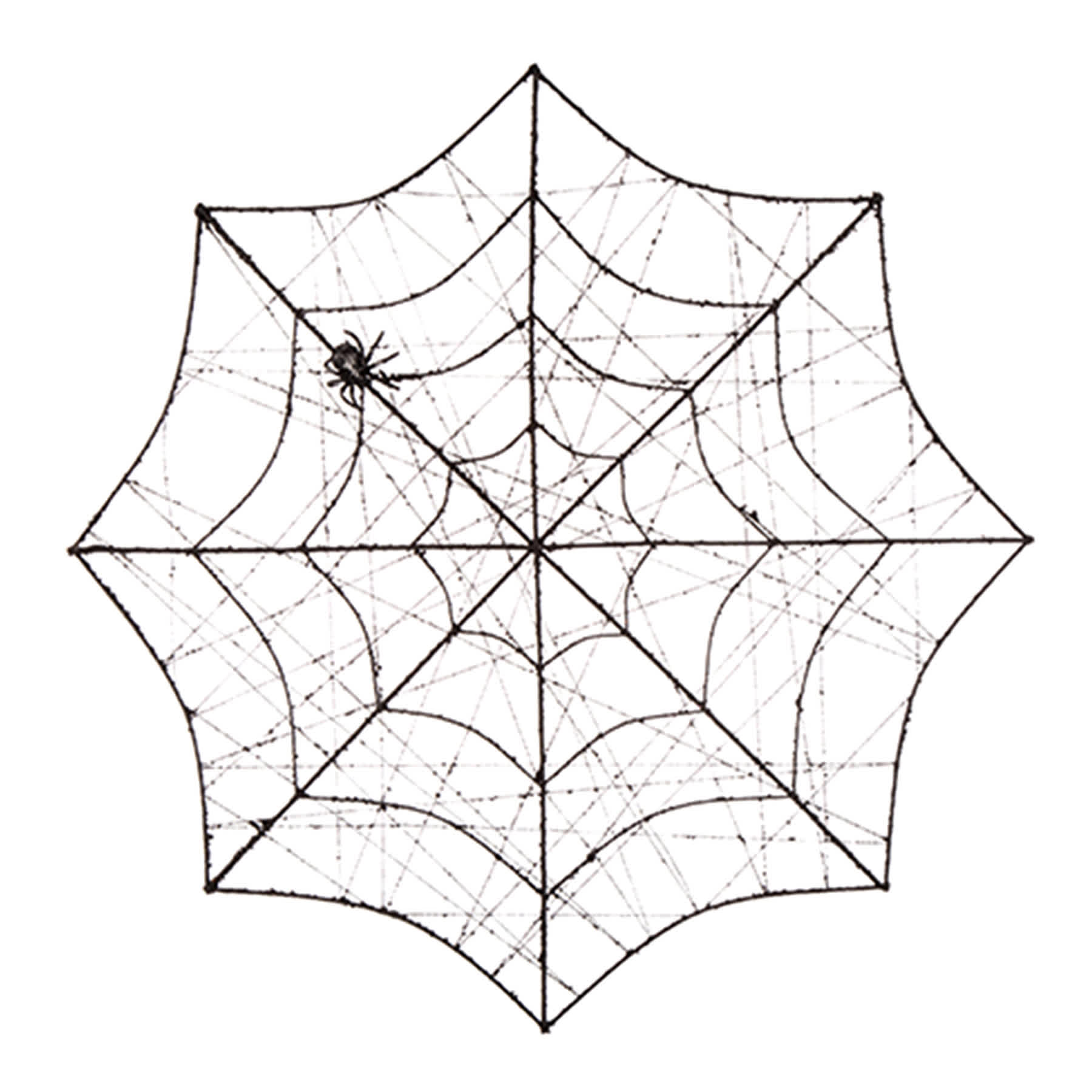 Spellbound Black Metal Wire Spider Web, 30"