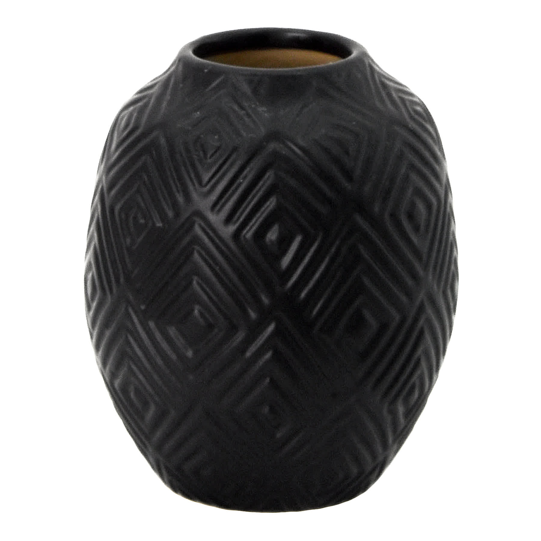 Found & Fable Eileen Black Ceramic Vase, 6"