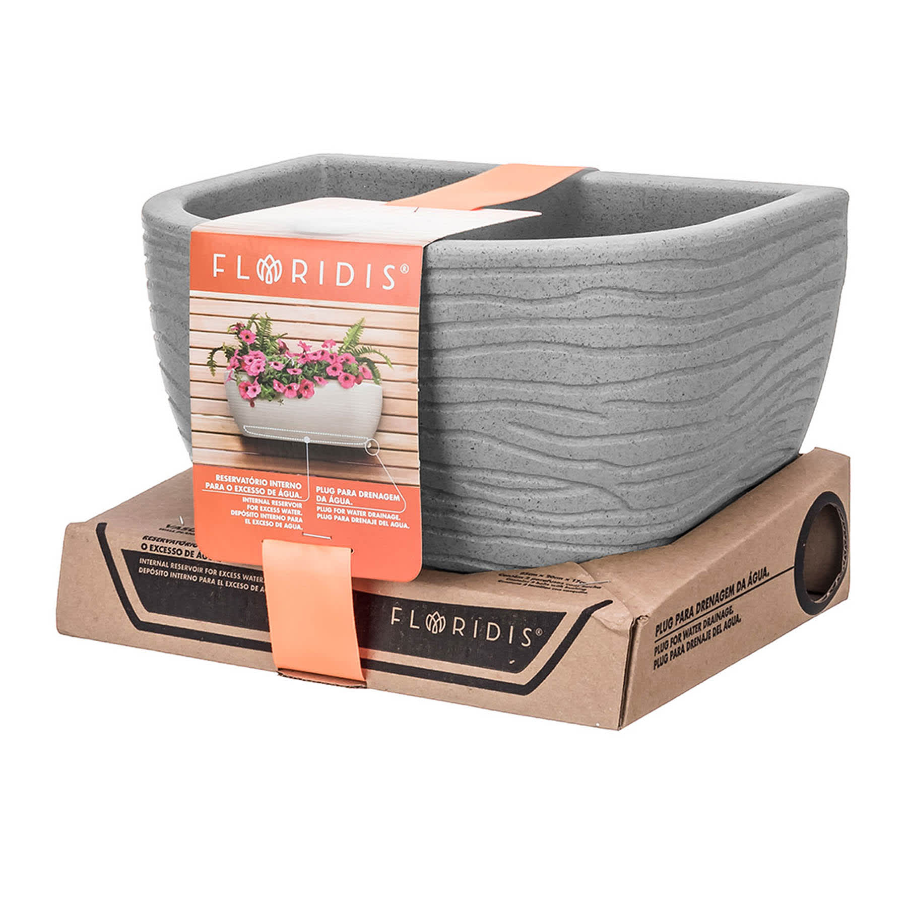 Grey Wall Outdoor Planter, Small