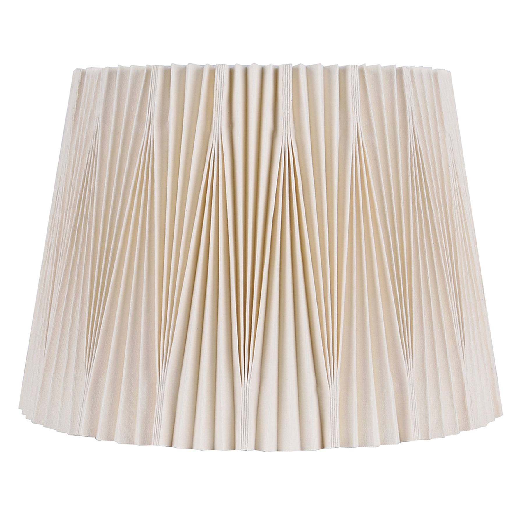 Beige Pleat Drum Large Table Lamp Shade, 13x17x12