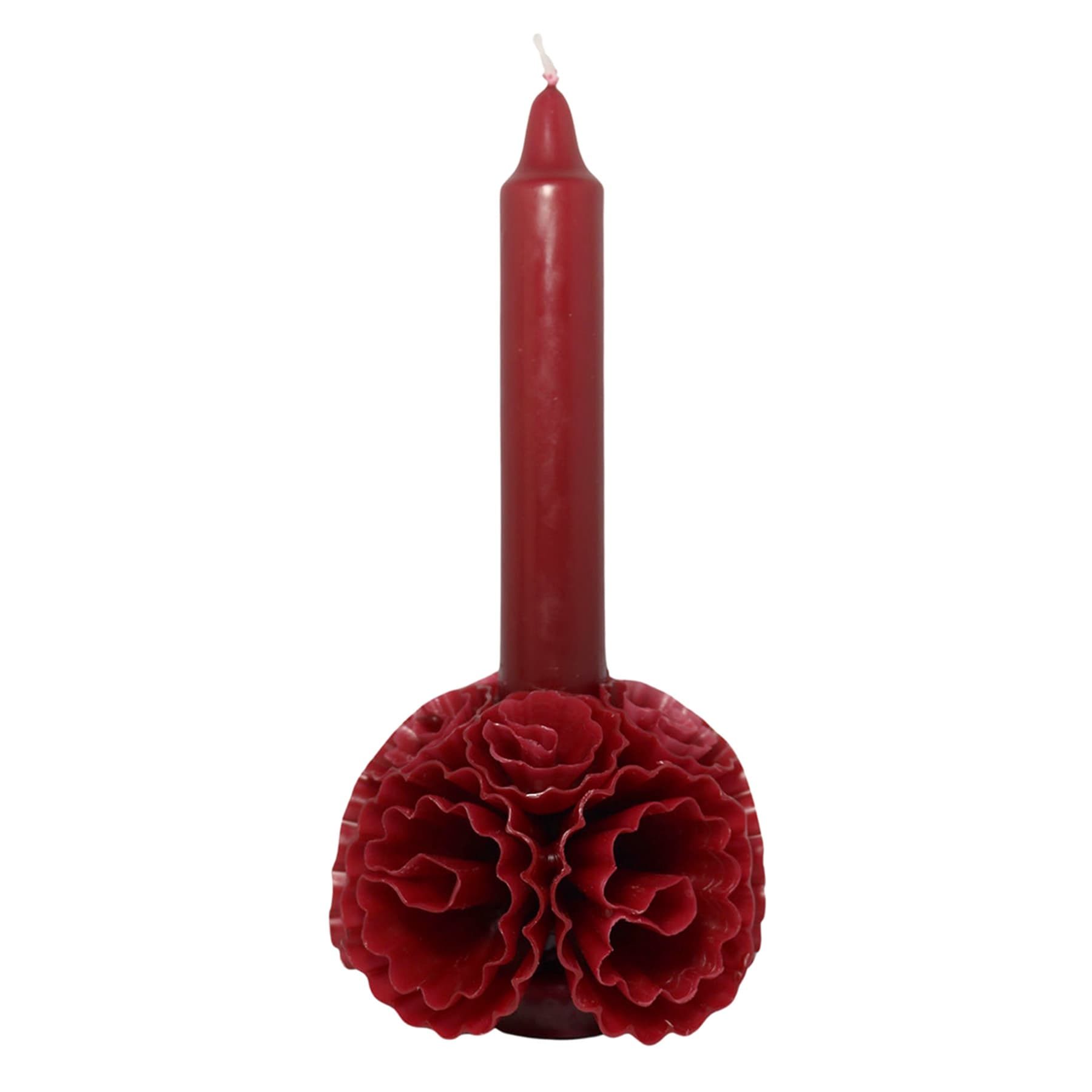 Midnight Shadows Red Floral Taper Candles, 4x8