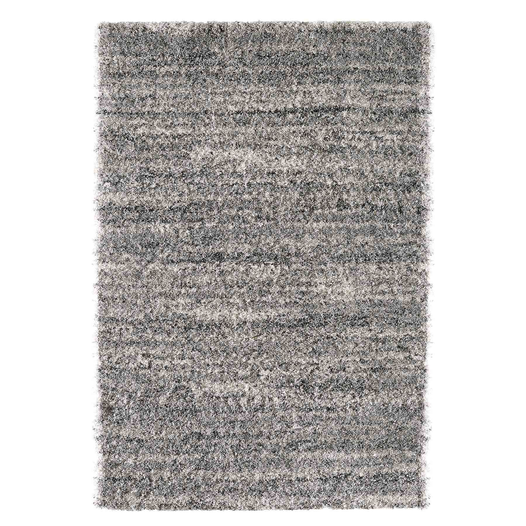 (C154) Eliza Grey Shag Area Rug, 5x7