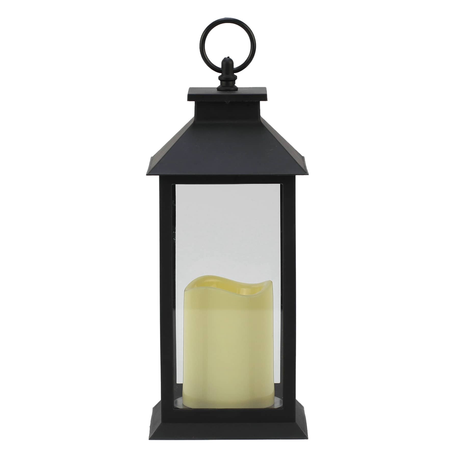 Black LED Lantern, 12"