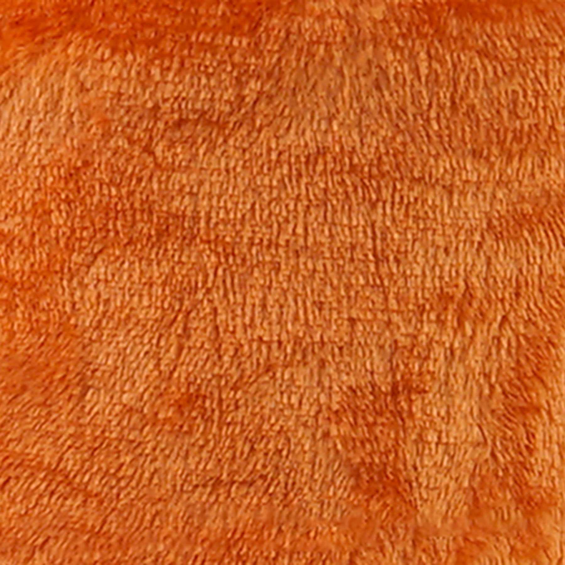 Dark Orange Microfiber Plush Throw Blanket, 50x60