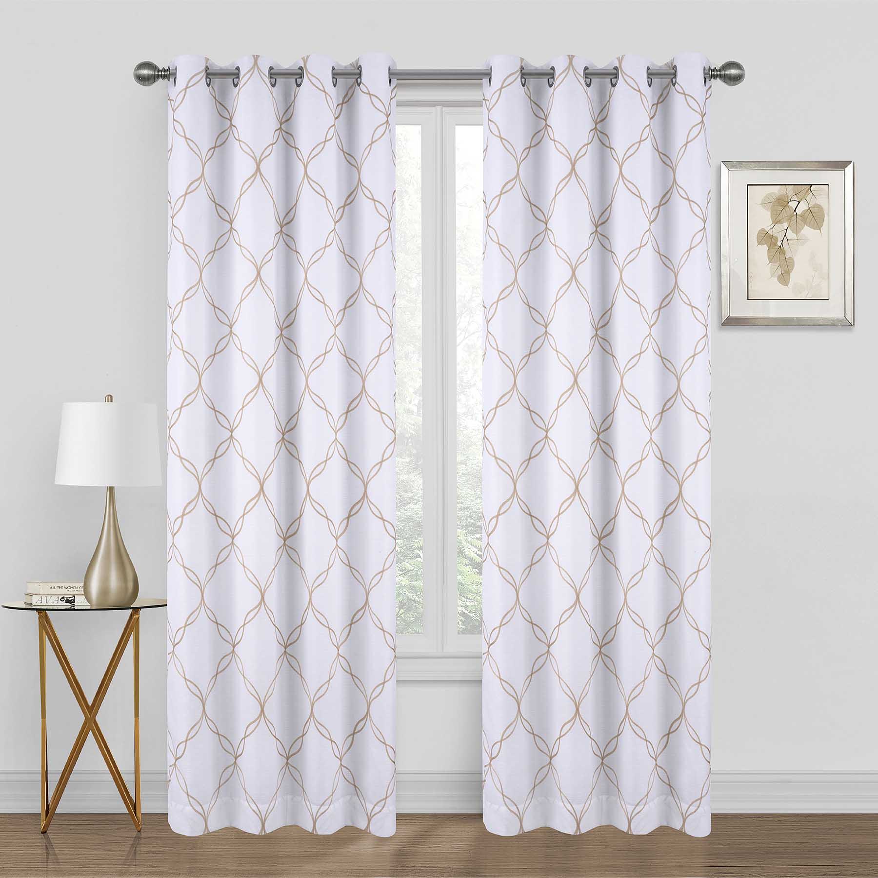 Ivory & Linen Blackout Grommet Curtain Panel, 84"