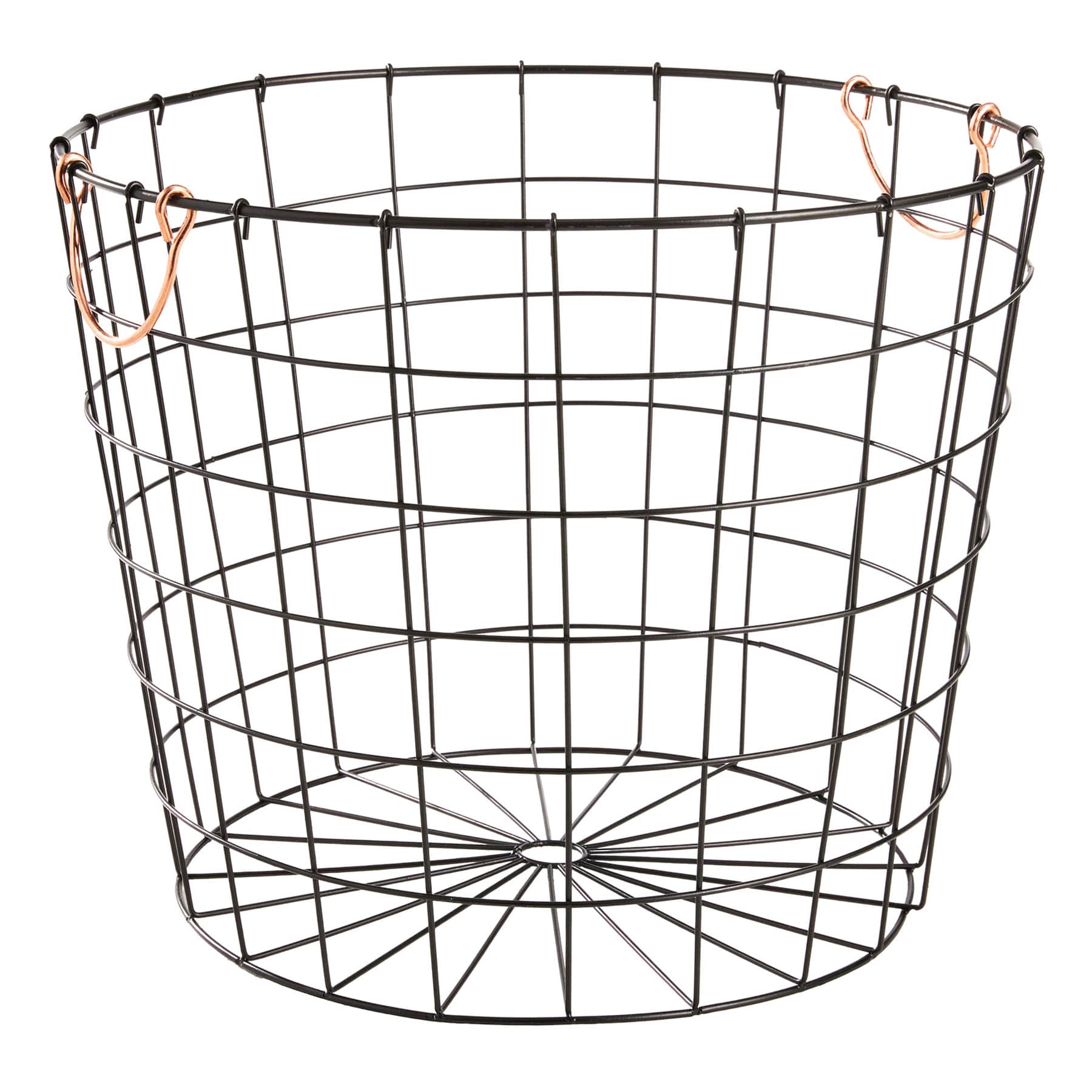 Round Wire Storage Basket, Bronze