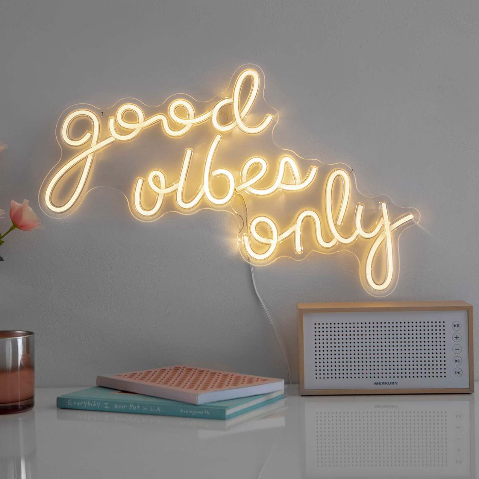 Good Vibes Only Neon Sign, 20"