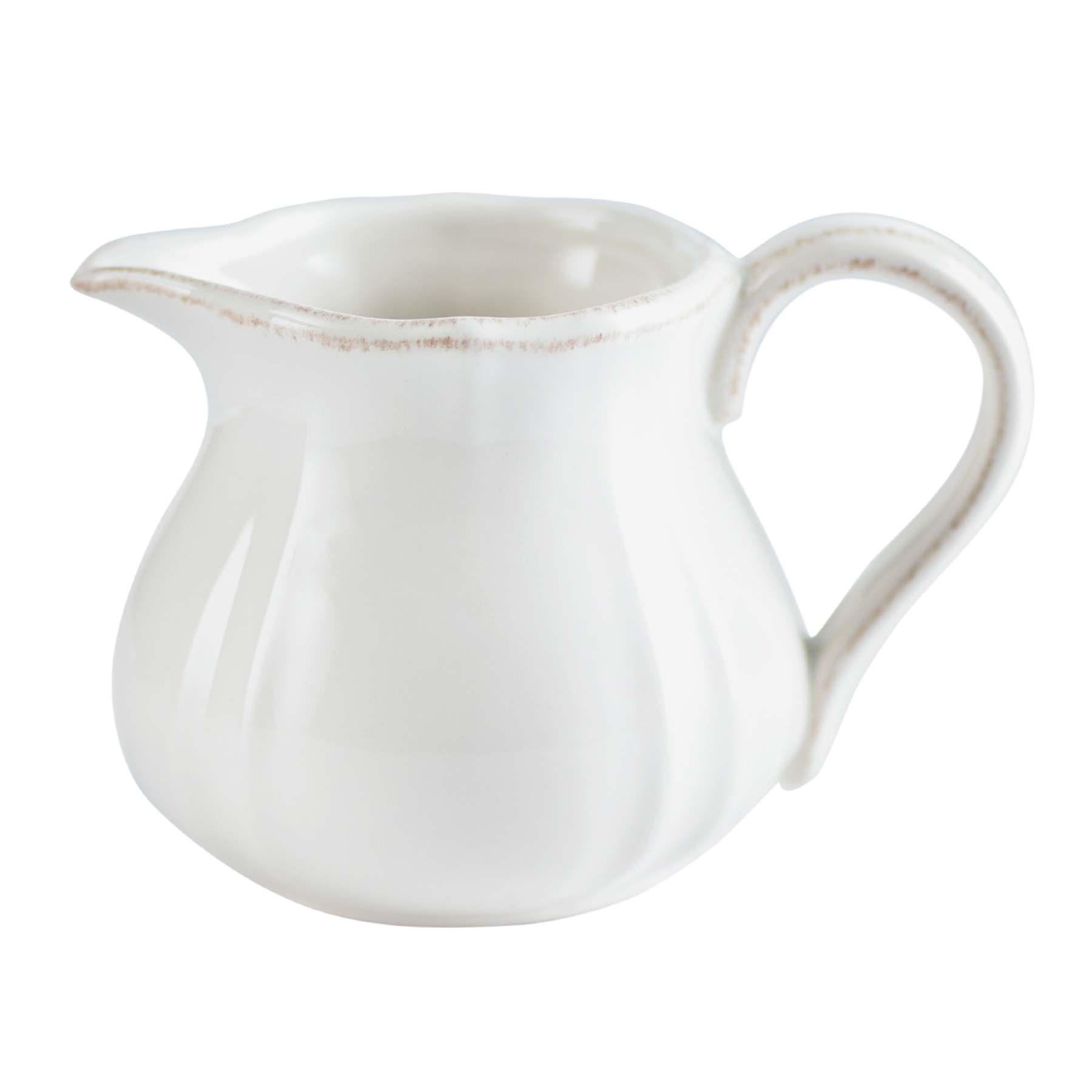 Providence White Scalloped Creamer Jar