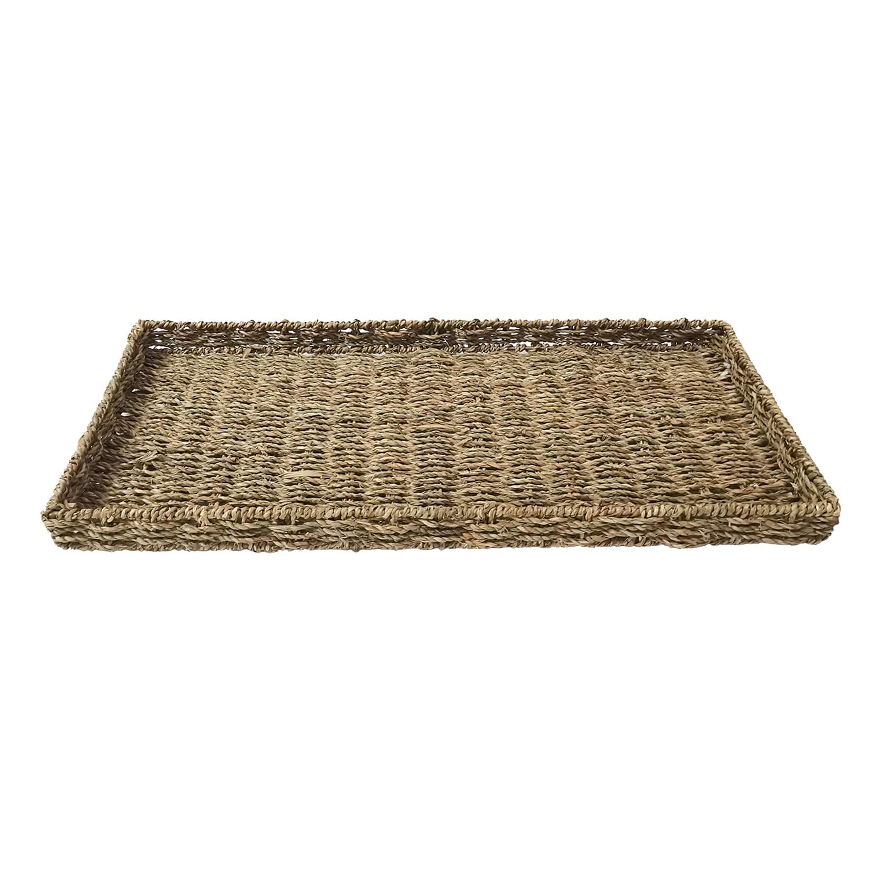 Neutral Woven Paper Decorative Tray, 24x11