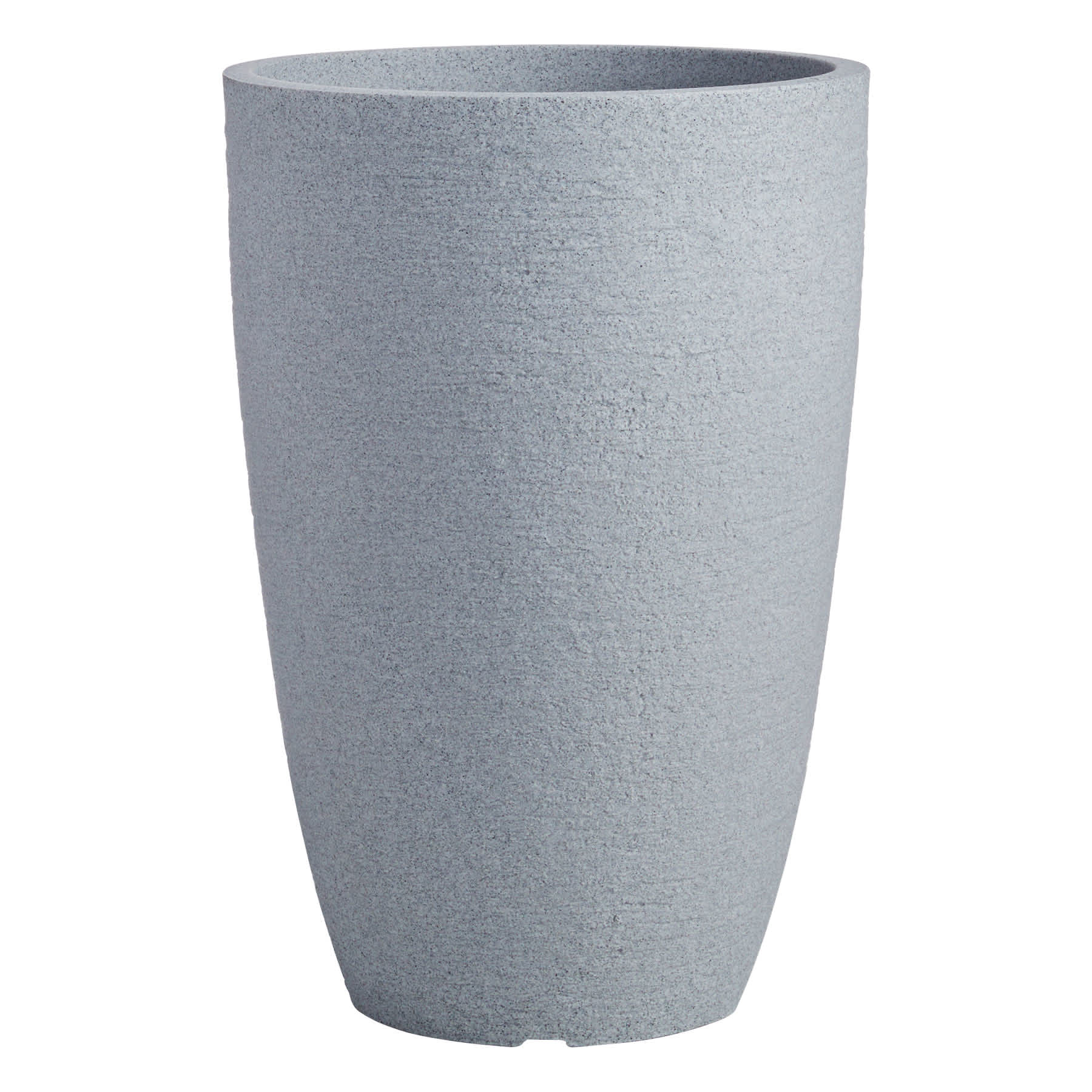 Japi Grey Granite Modern Tall Outdoor Planter, Small