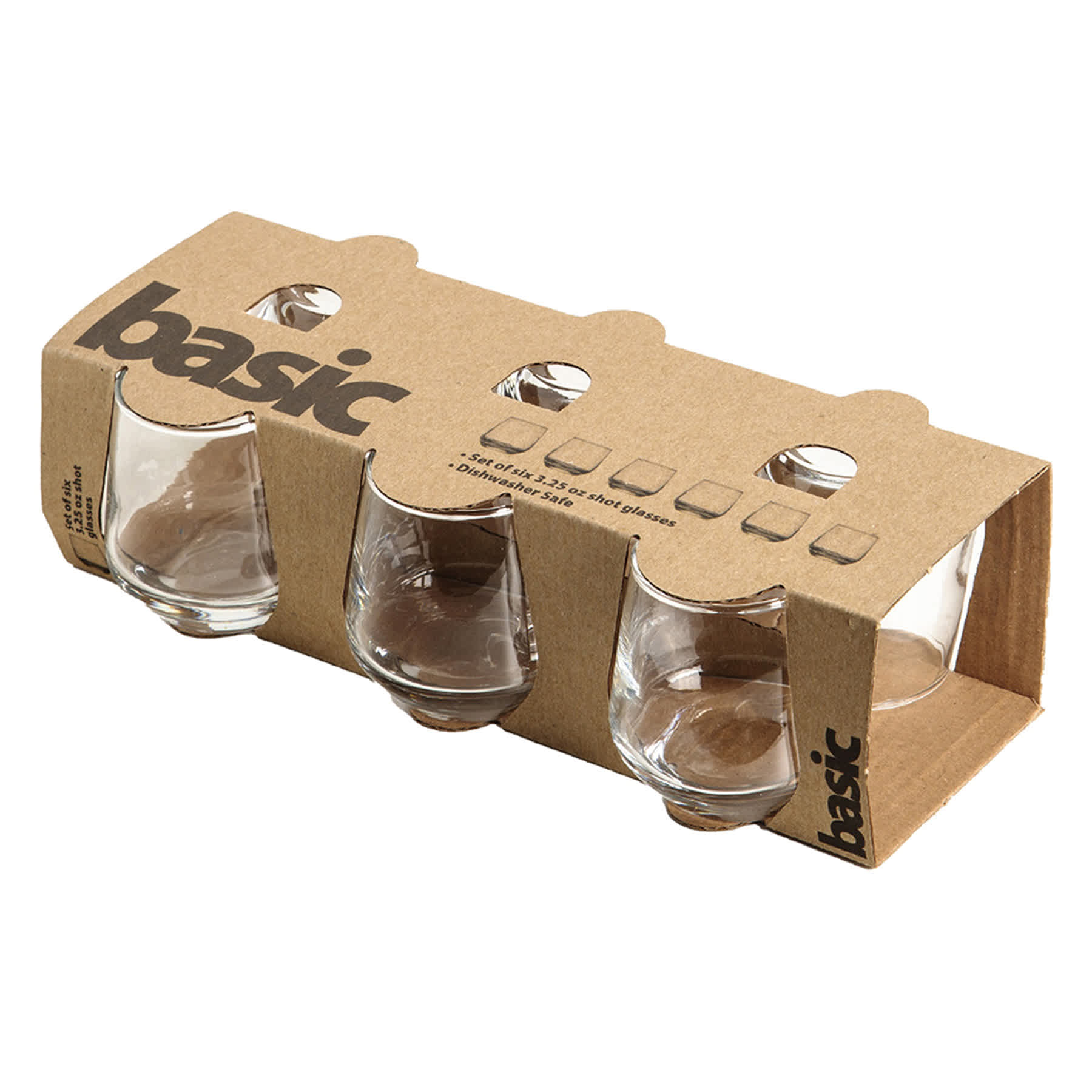 Set Of 6 Basic Shot Glass Clear 2.25Oz