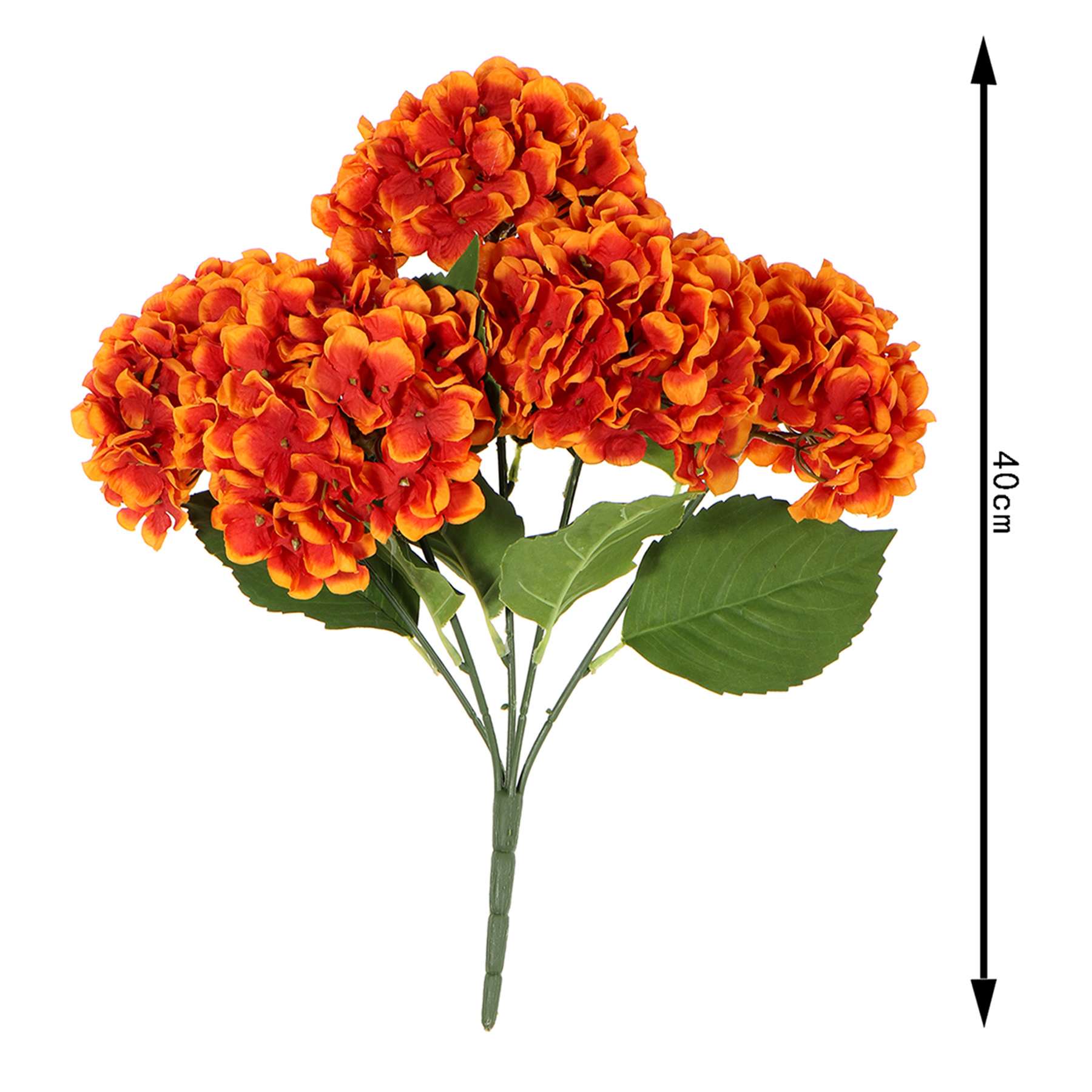 Orange Hydrangea Bush, 17"