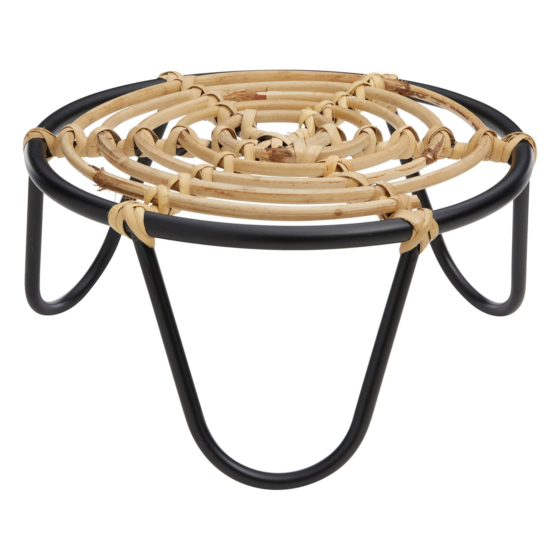 Found & Fable Bamboo & Metal Plant Stand, Small