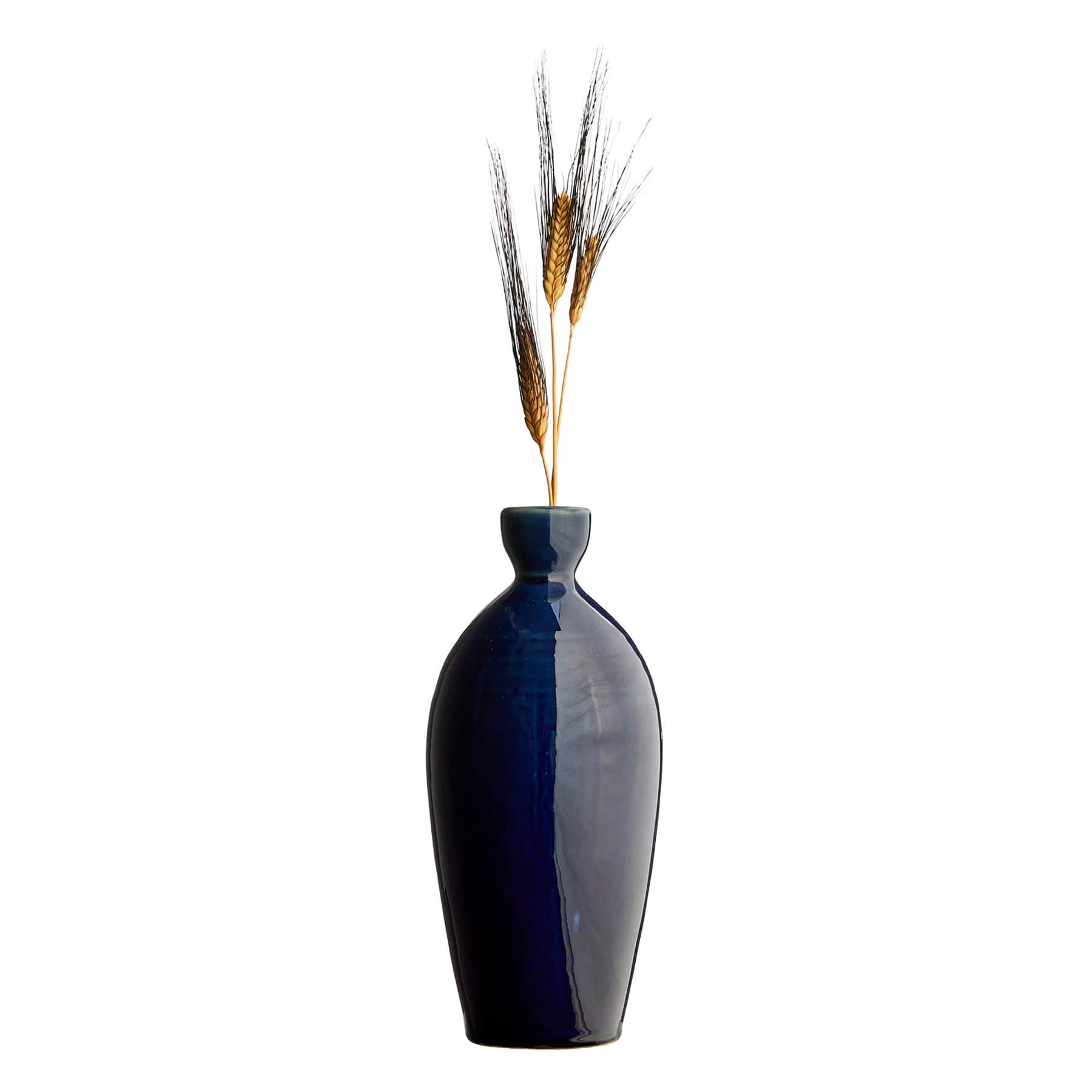 Crosby St. Blue Ceramic Vase, 11"