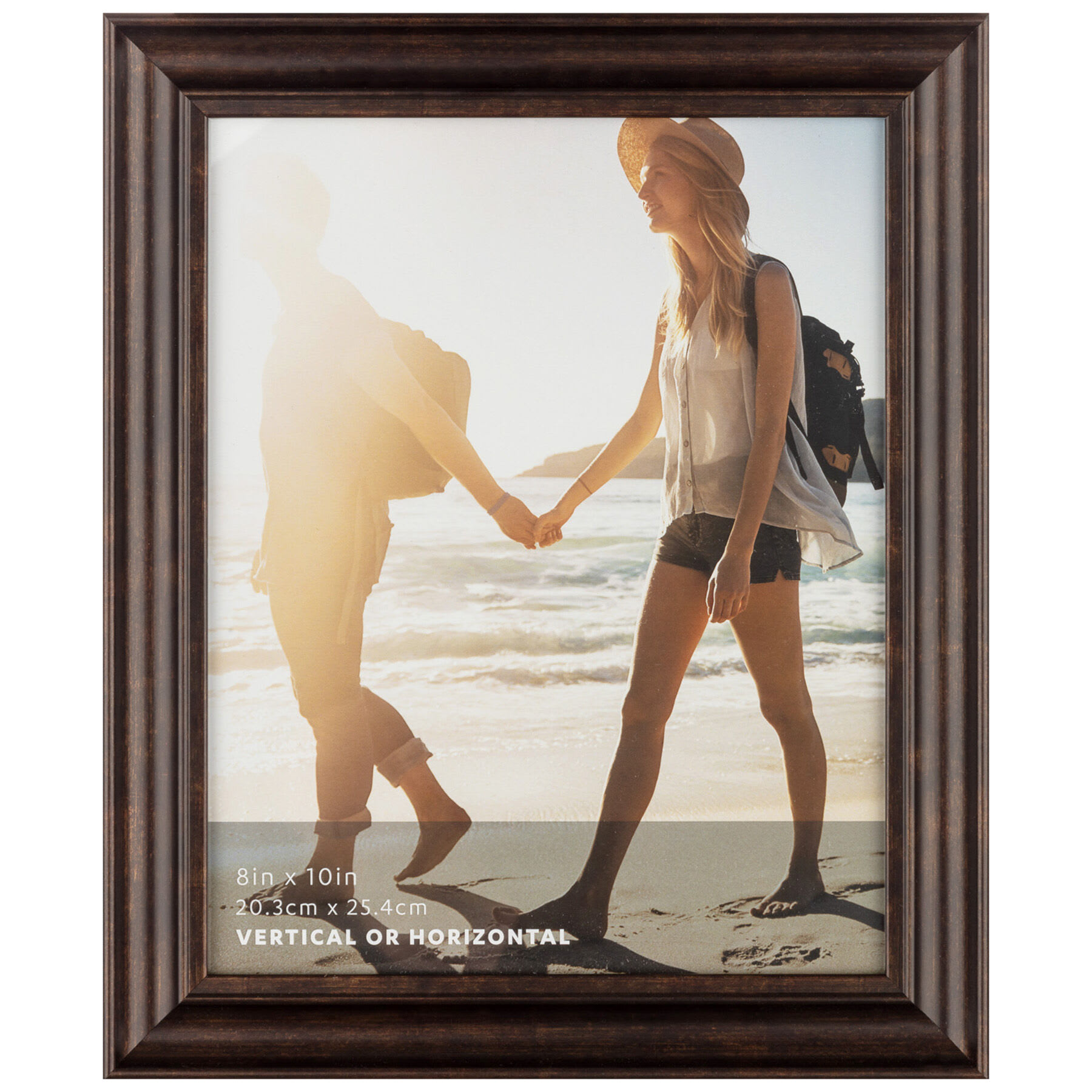 Bronze Ridged Scoop Profile Tabletop Picture Frame, 8x10