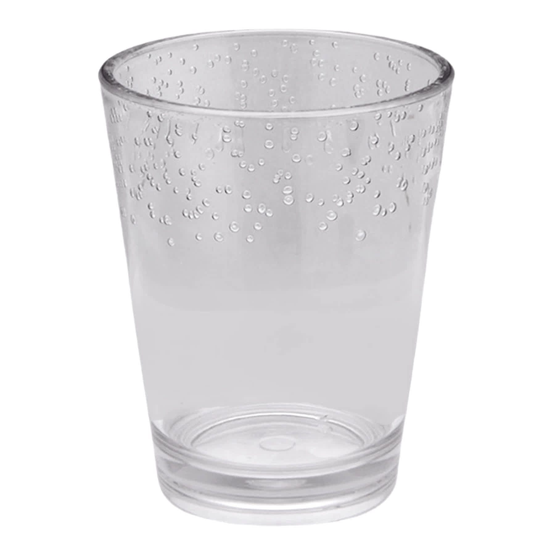 Clear Bubble Acrylic Double Old Fashioned Glass