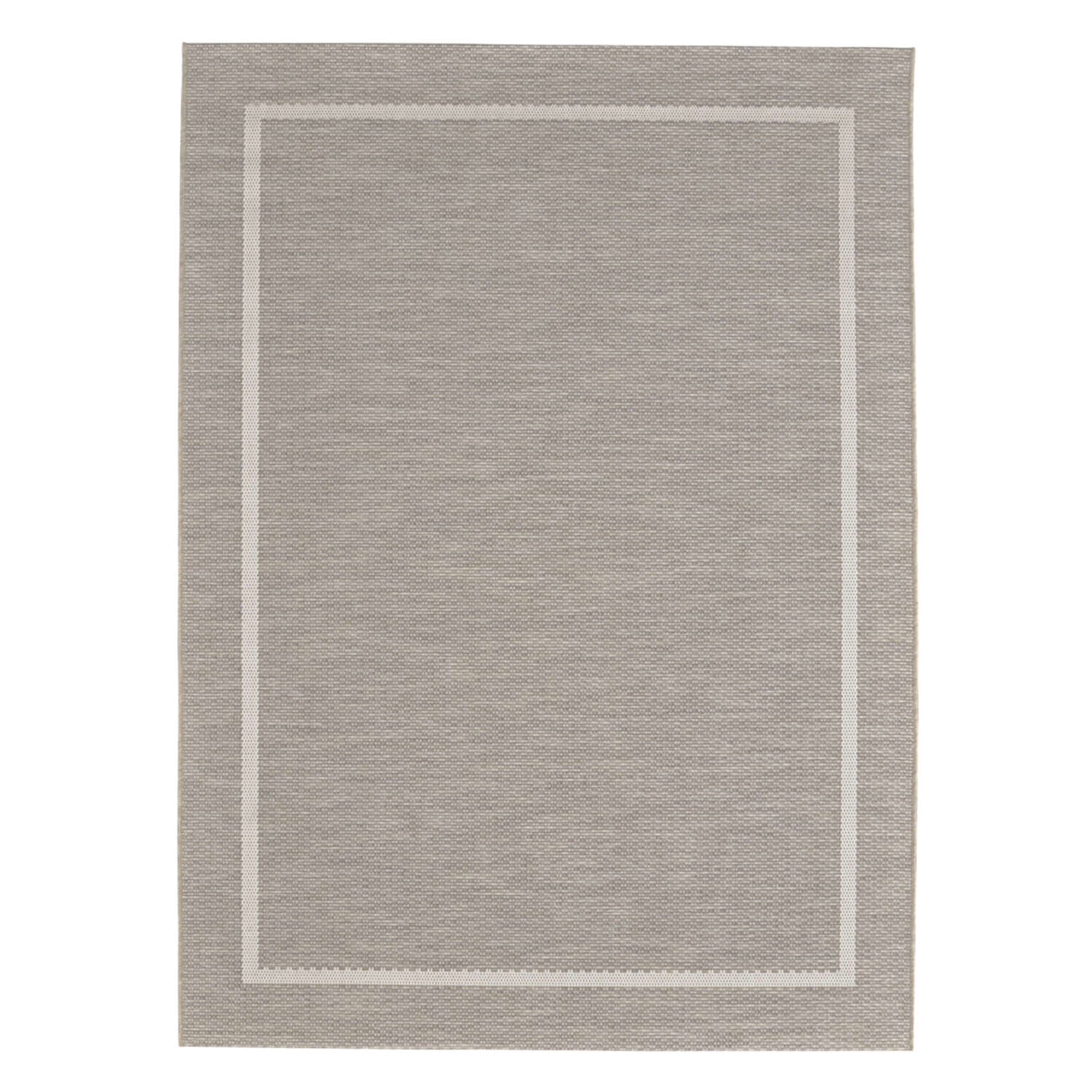 (E198) Honeybloom Prisma Ivory Border Indoor & Outdoor Area Rug, 5x7