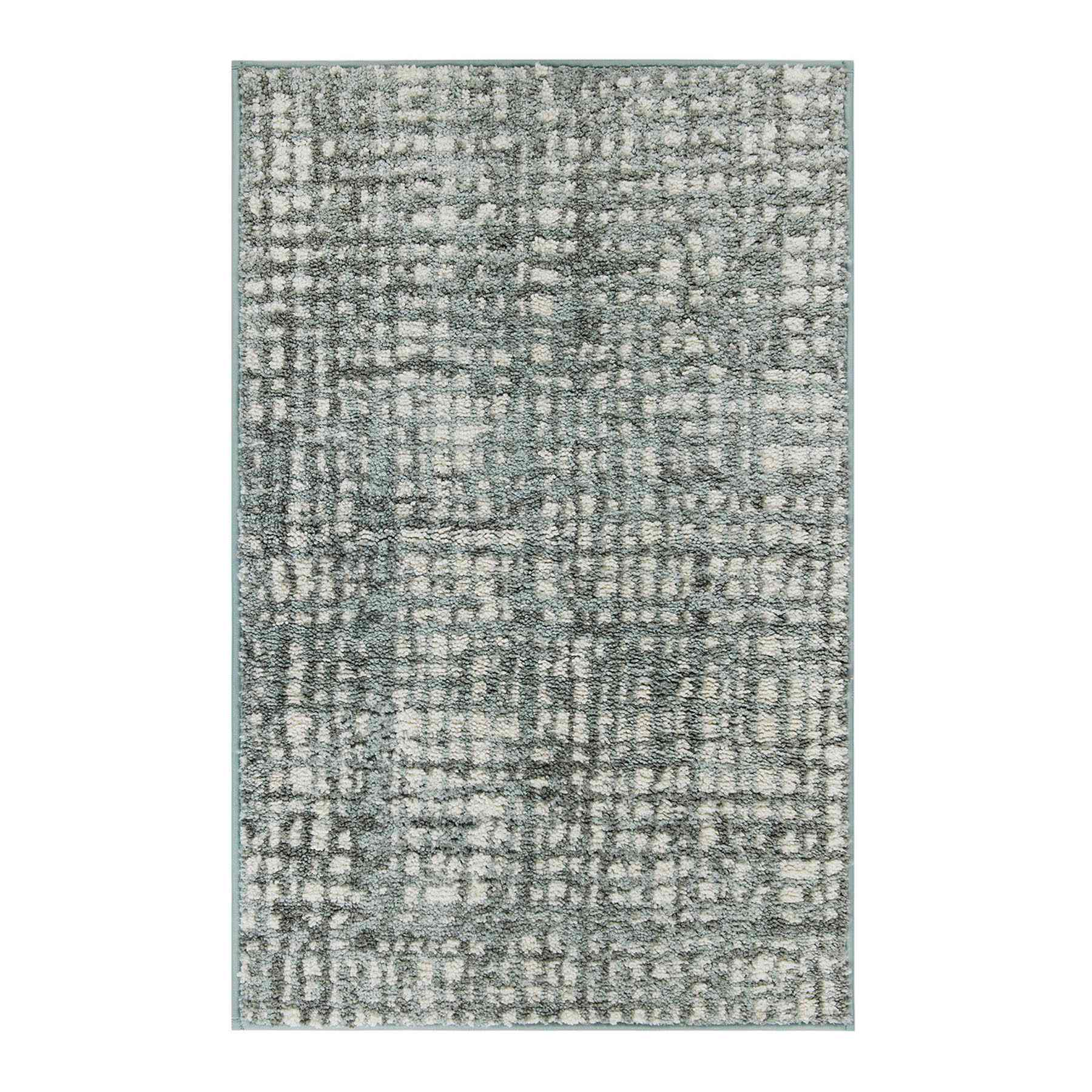 Grayson Sage Abstract Knitted Washable Accent Rug with Gel Latex Back, 20x32