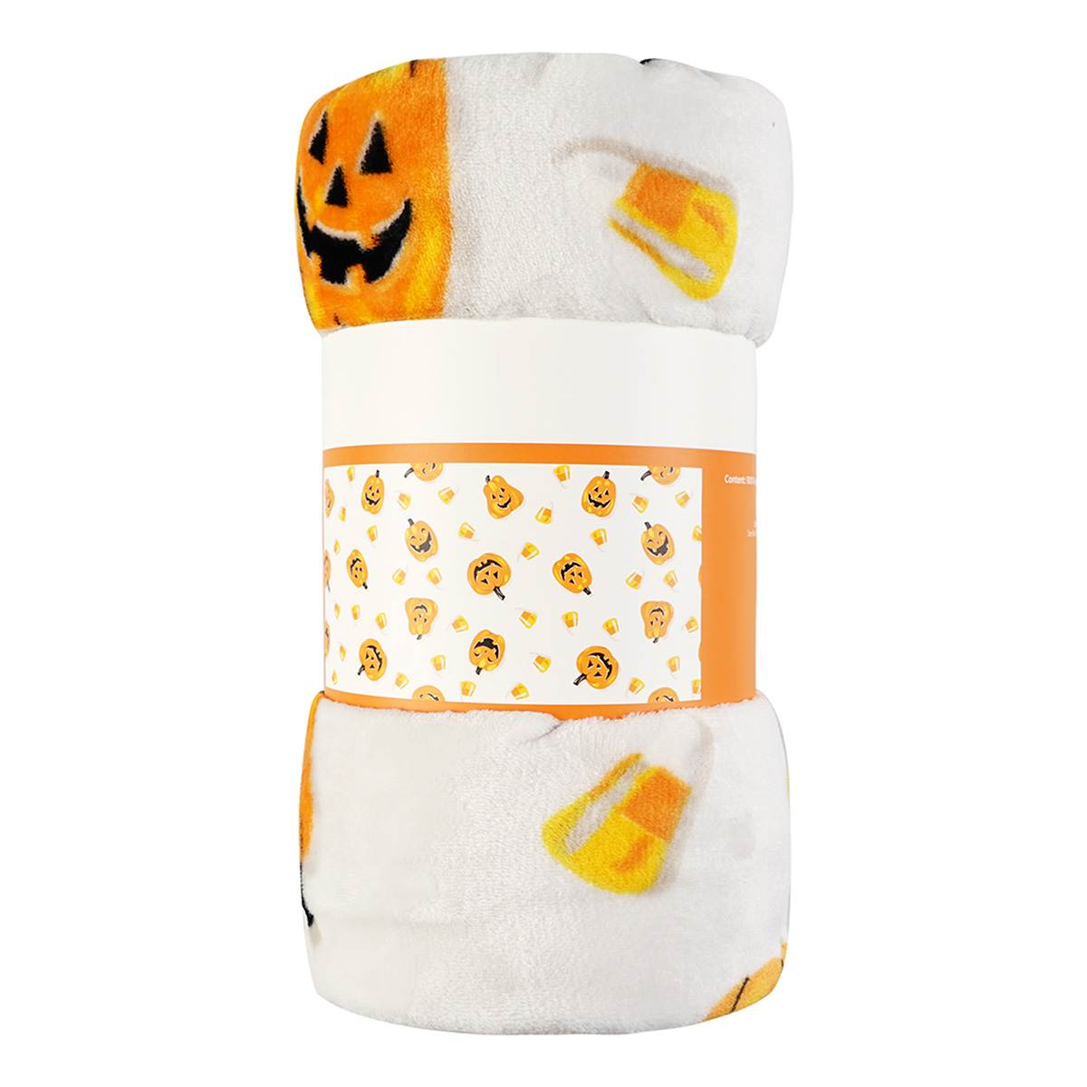 Happy Haunting Jack-o'-Lantern Plush Throw Blanket, 50x60
