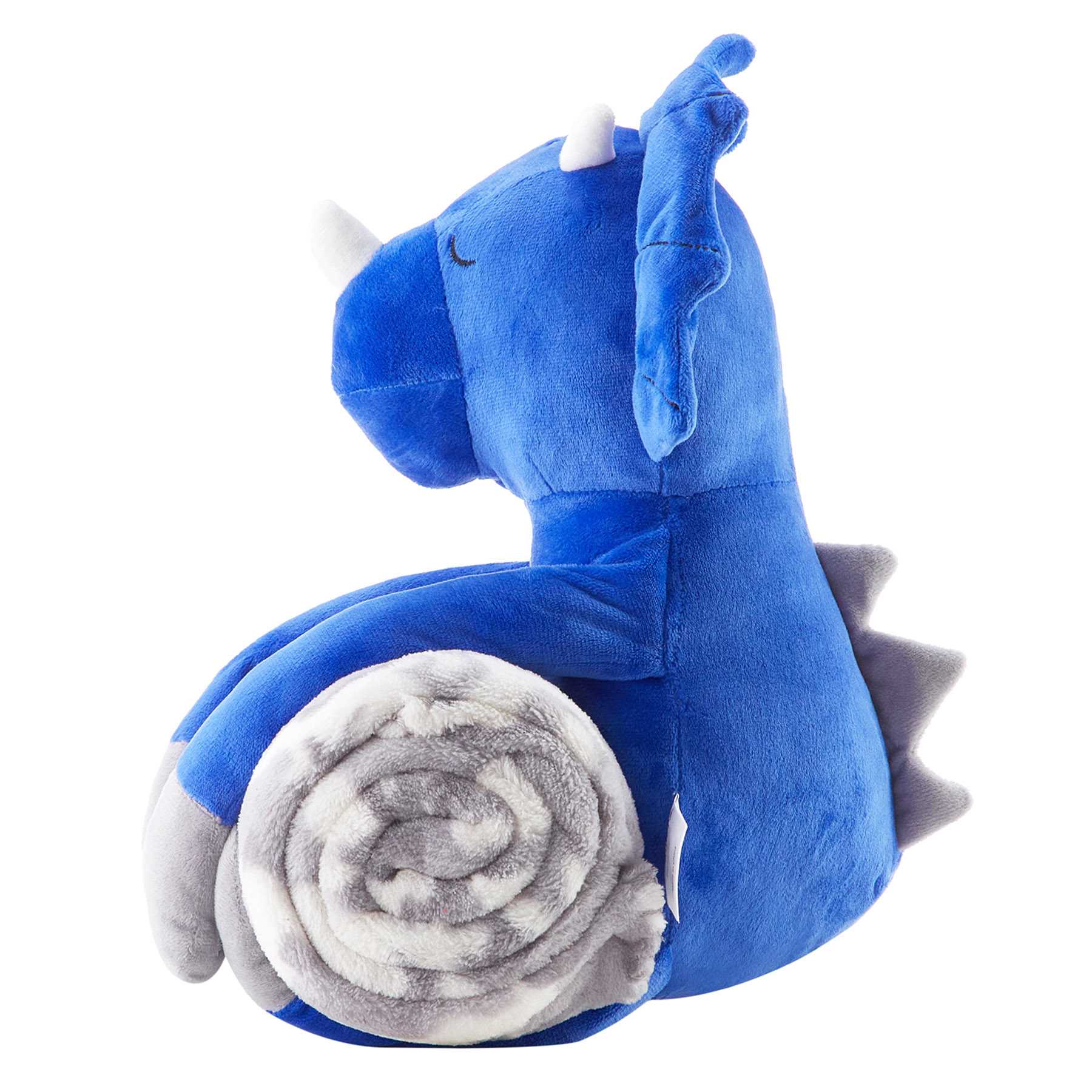Tiny Dreamers Triceratops Huggable with Throw Blanket