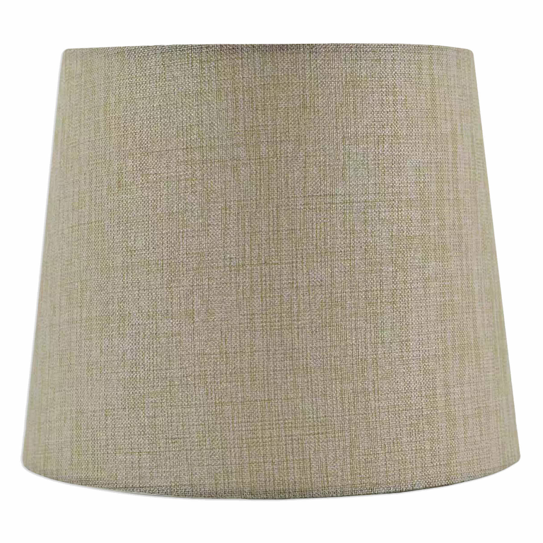Tan Shimmer Tapered Drum Small Table Lamp Shade, 9x11x9