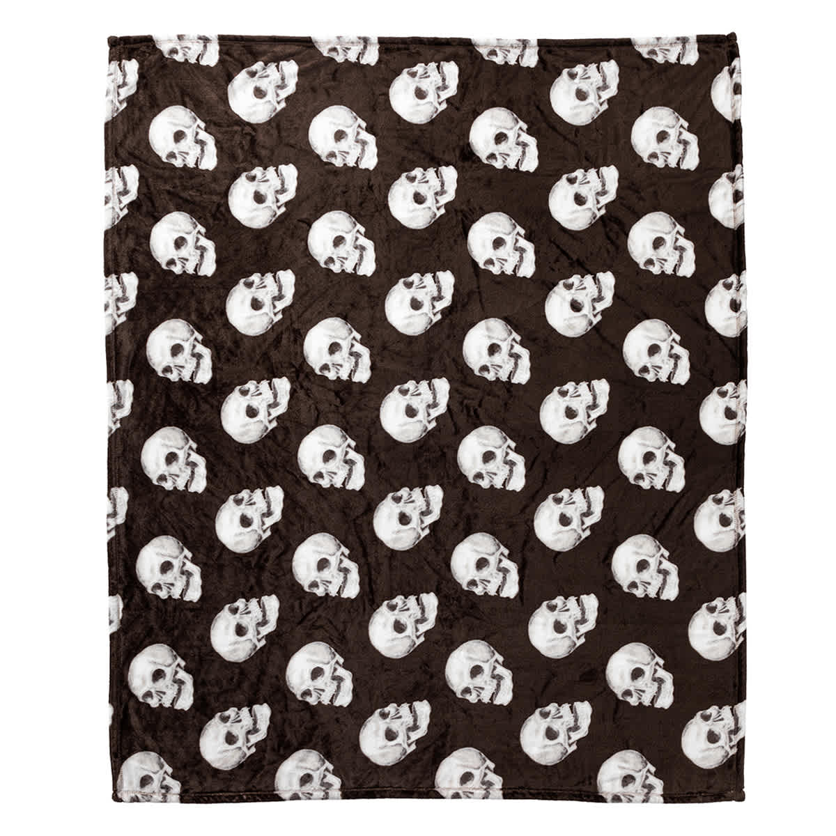 Midnight Shadows Skull Plush Throw Blanket, 50x60