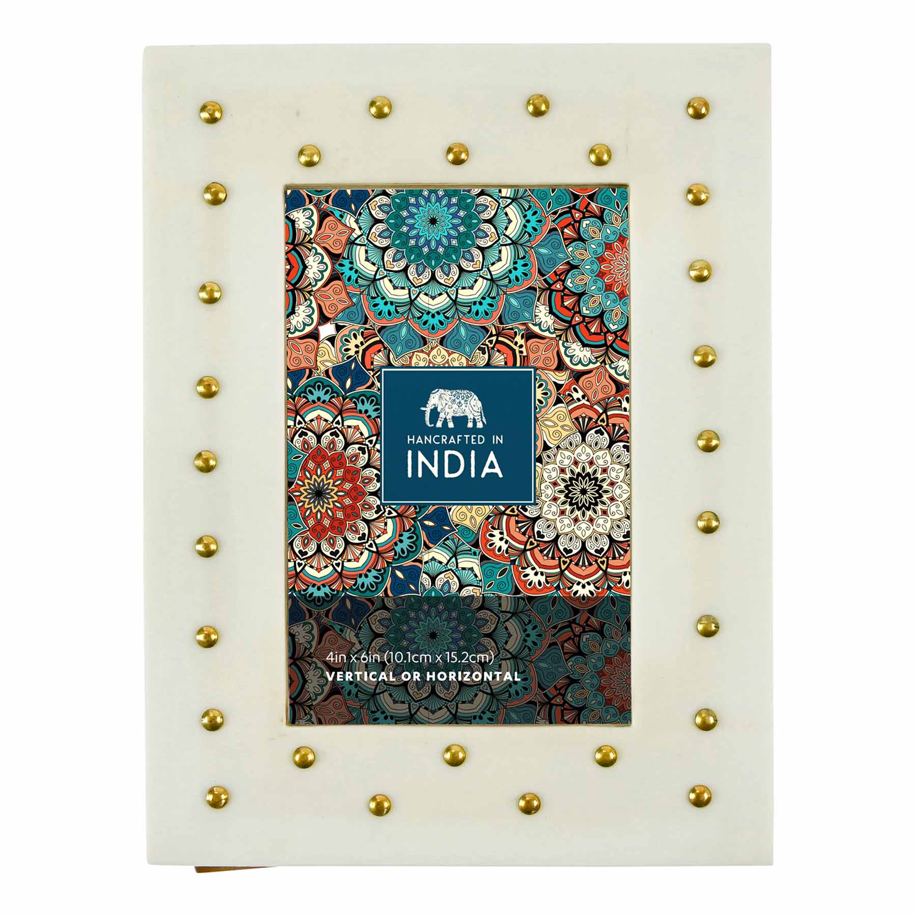 Ivory Dot Resin Tbaletop Picture Frame, 4x6
