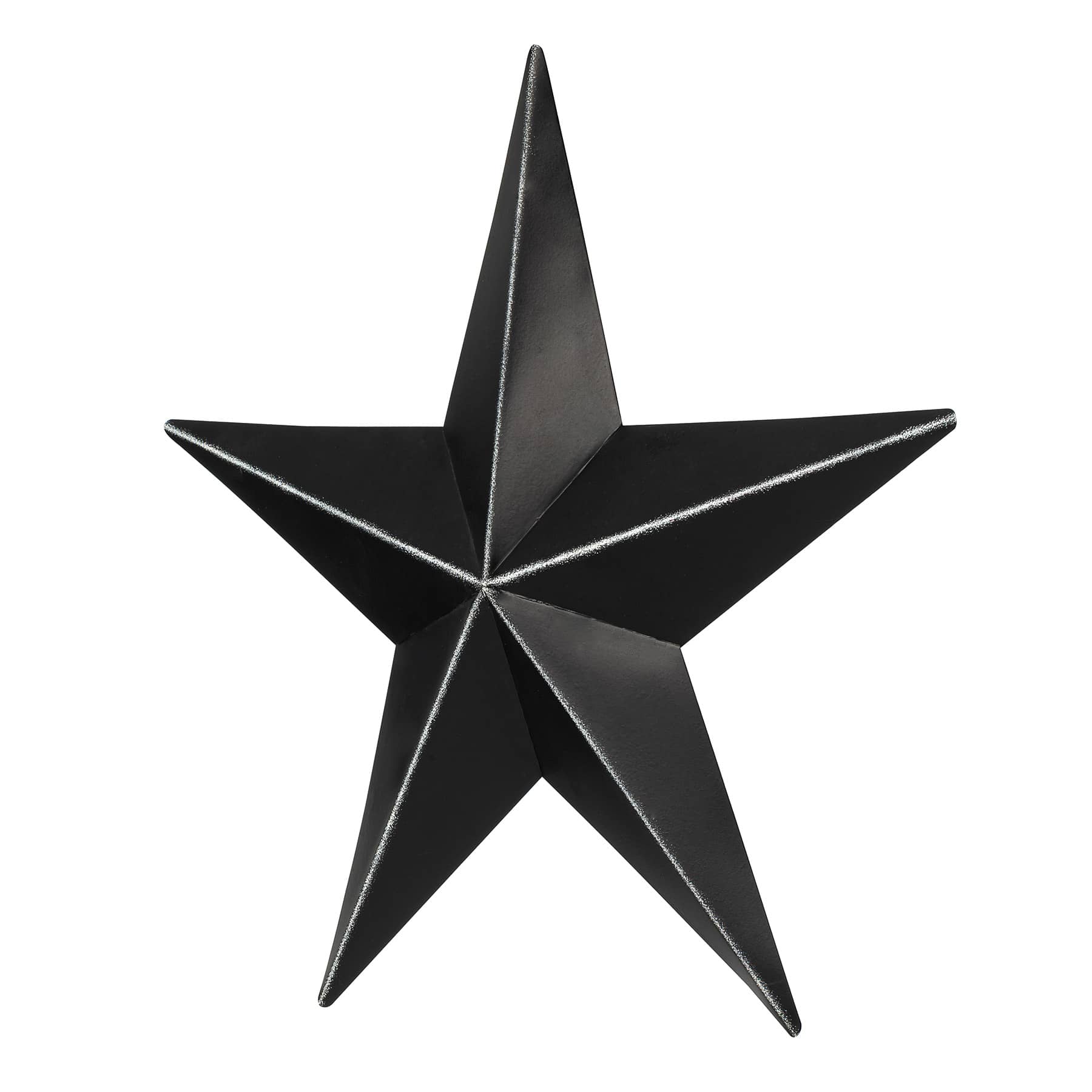 Rustic Black Metal Star Outdoor Wall Decor, 18"