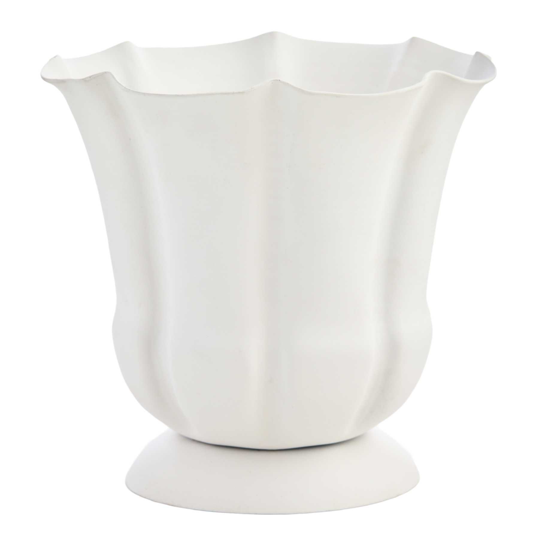 Providence Alice White Outdoor Planter, 8"