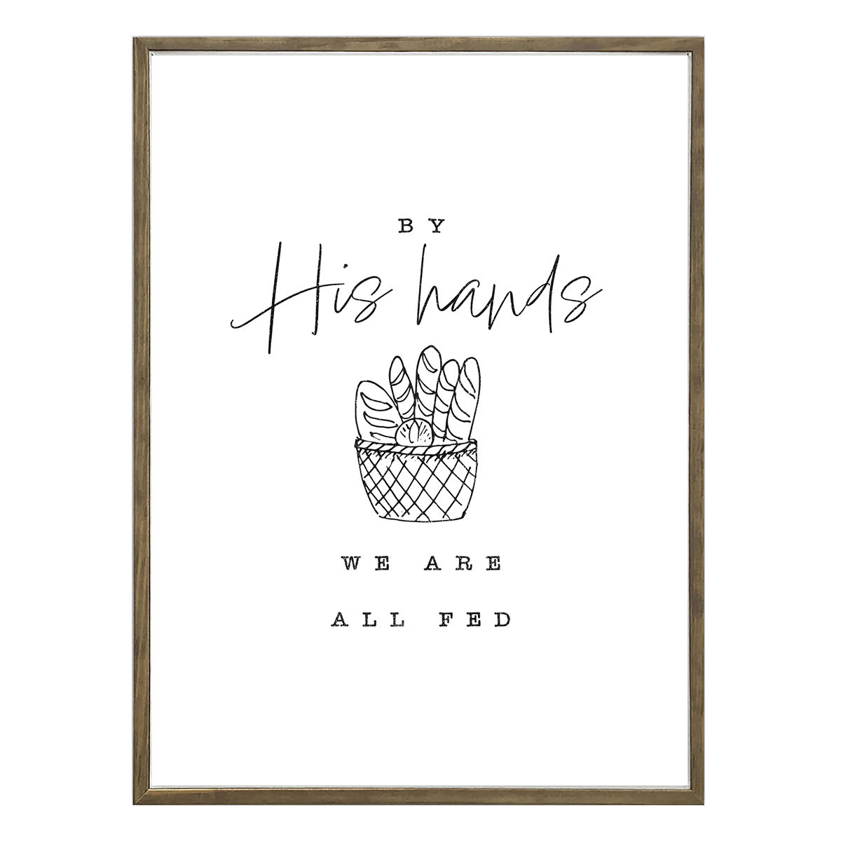 Framed In His Hands Sentiment Wall Art, 12x16