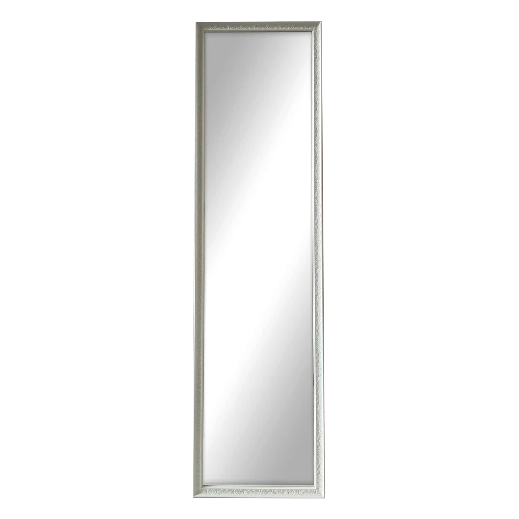 White Ornate Leaner Mirror, 14x50