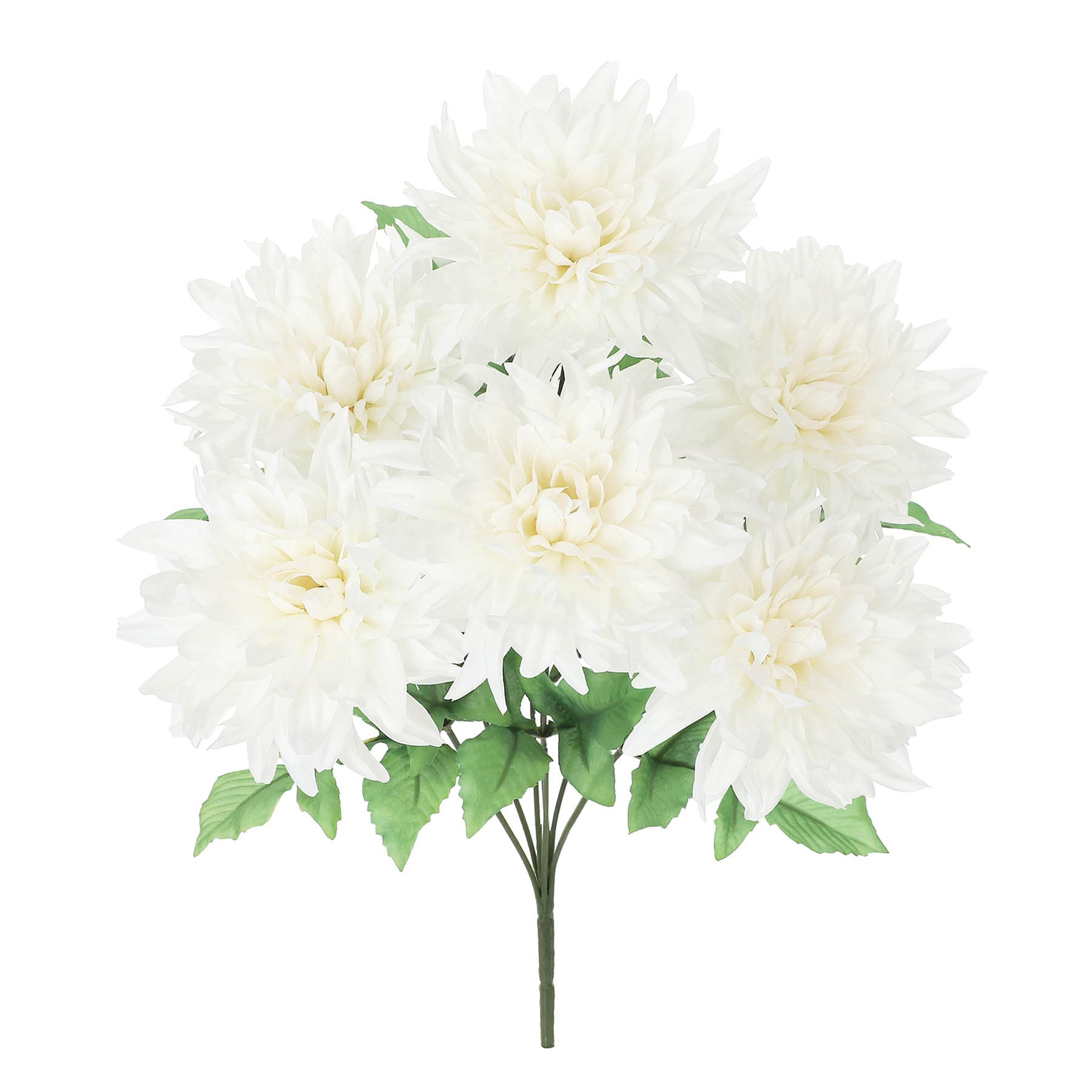 White Dahlia Floral Bush, 17"
