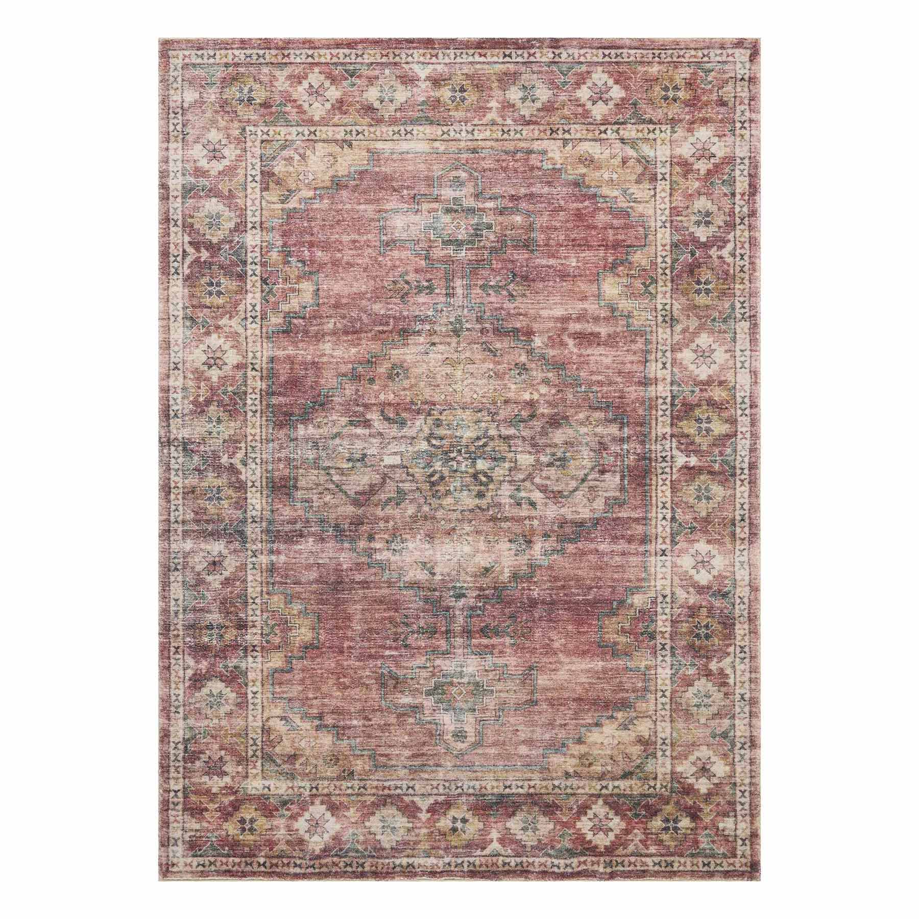 Loloi Fiona Red Medallion Area Rug, 5x7