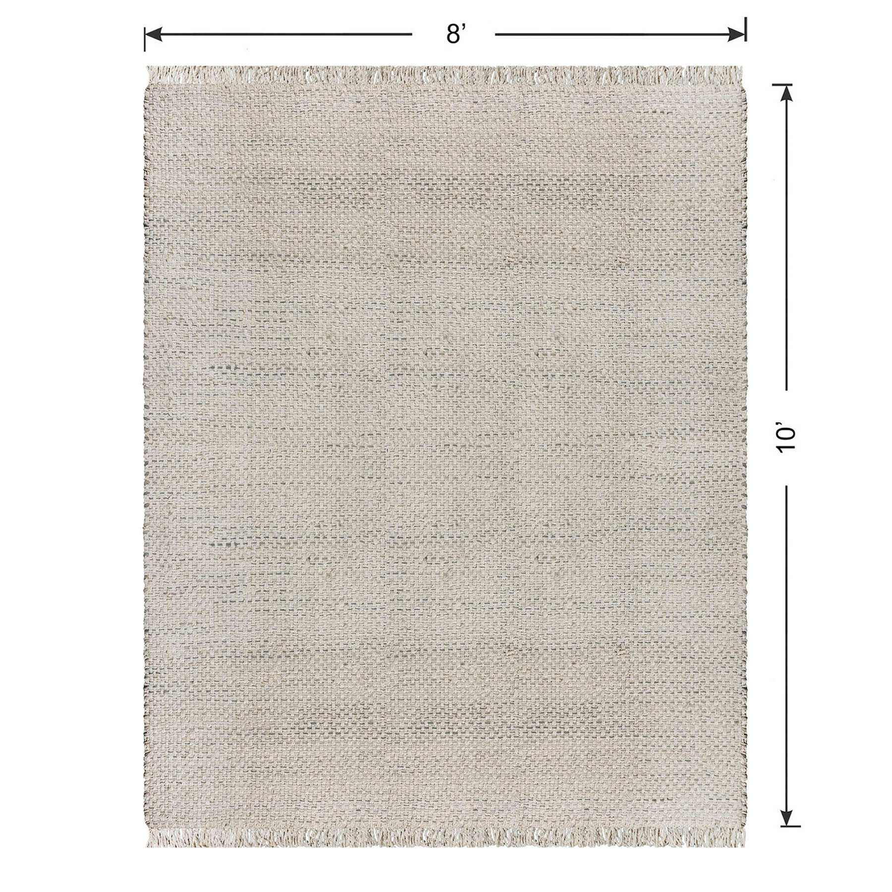 (B724) Ty Pennington Topher Neutral Flatweave Area Rug, 8x10
