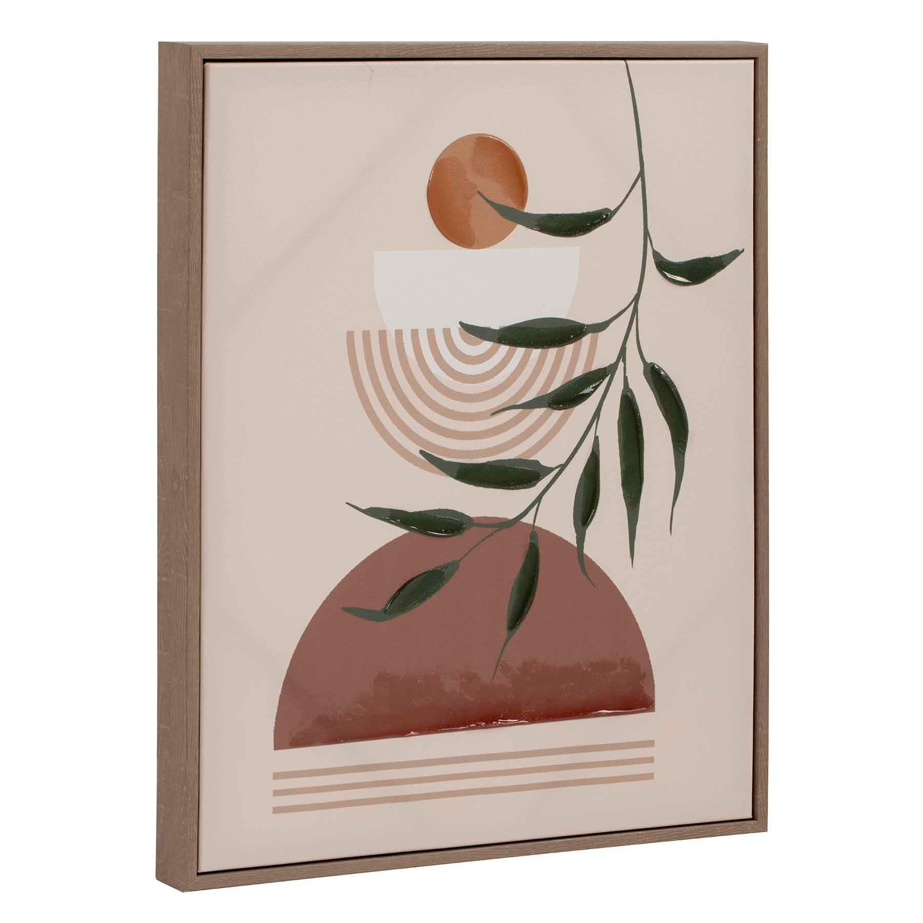 Soul Searcher Framed Neutral Vine Canvas Wall Art, 16x20