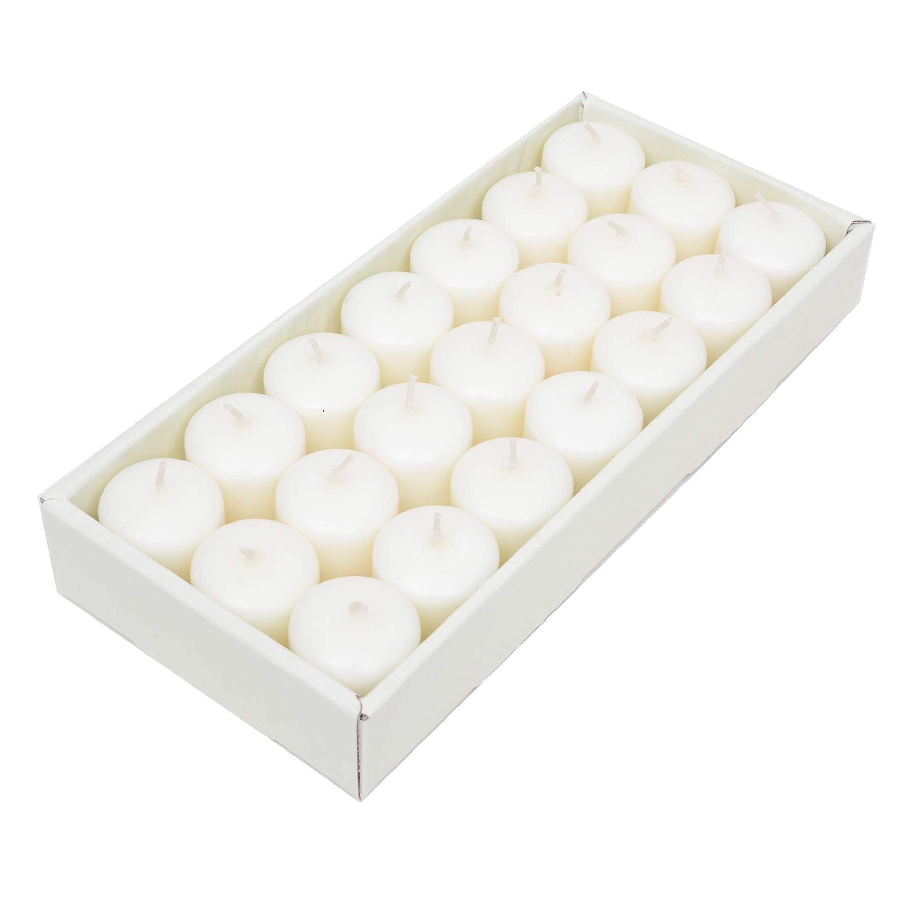 21-Pack Ivory Unscented Votive Candles