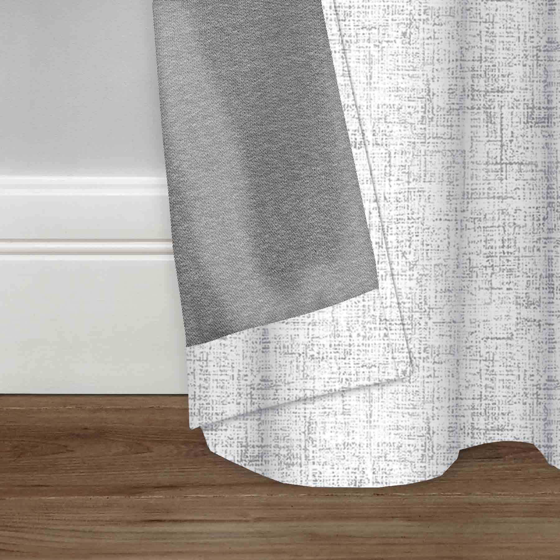 Luxor Silver Metallic Room Darkening Curtain Panel, 84"