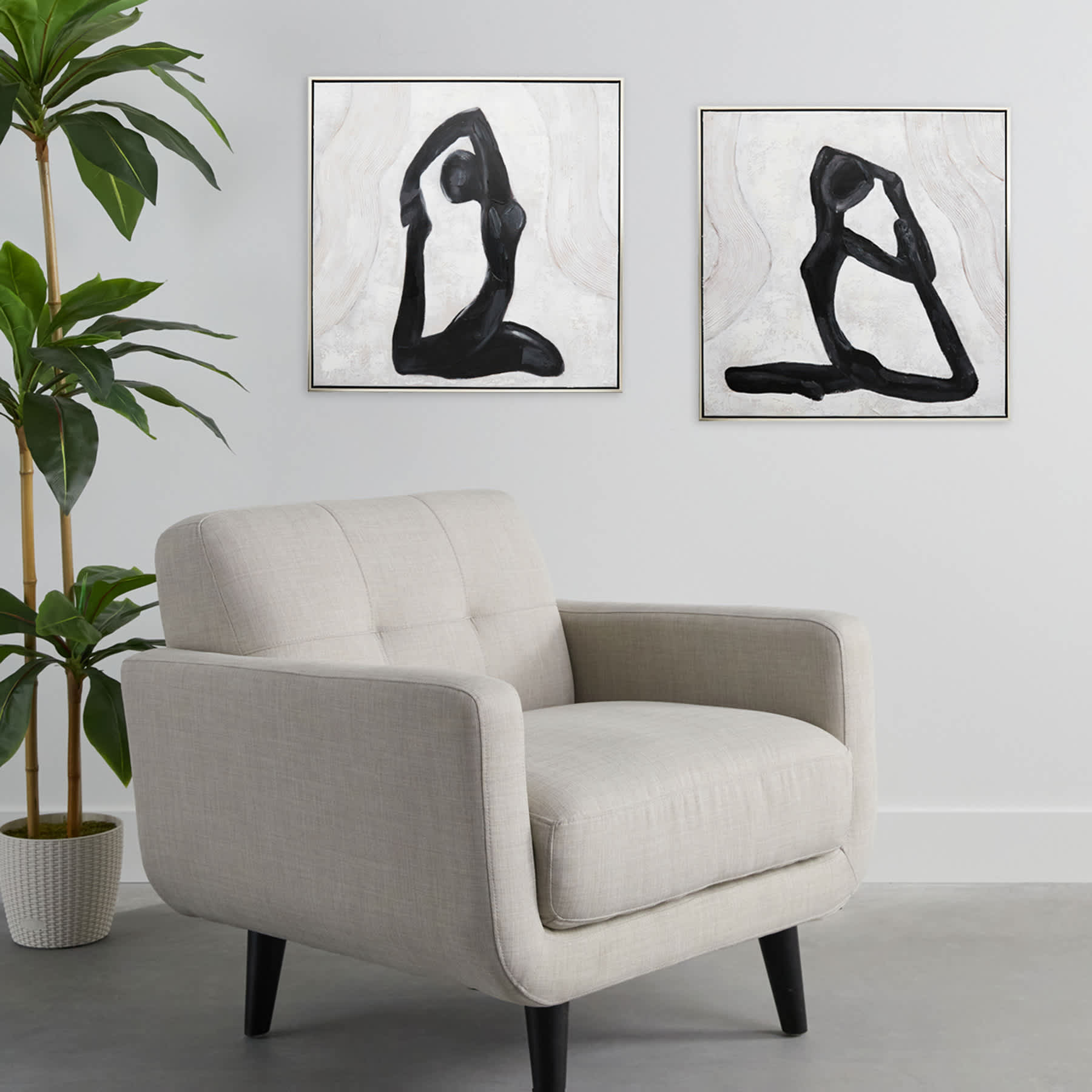 Crosby St. Framed Figure Canvas Wall Art, 24"