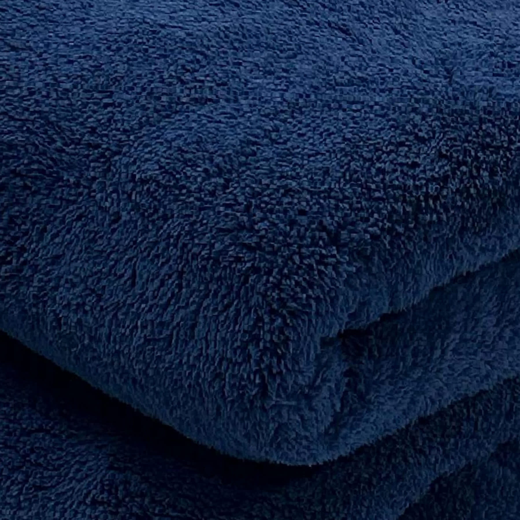 Navy Blue Sherpa Bed Blanket, King